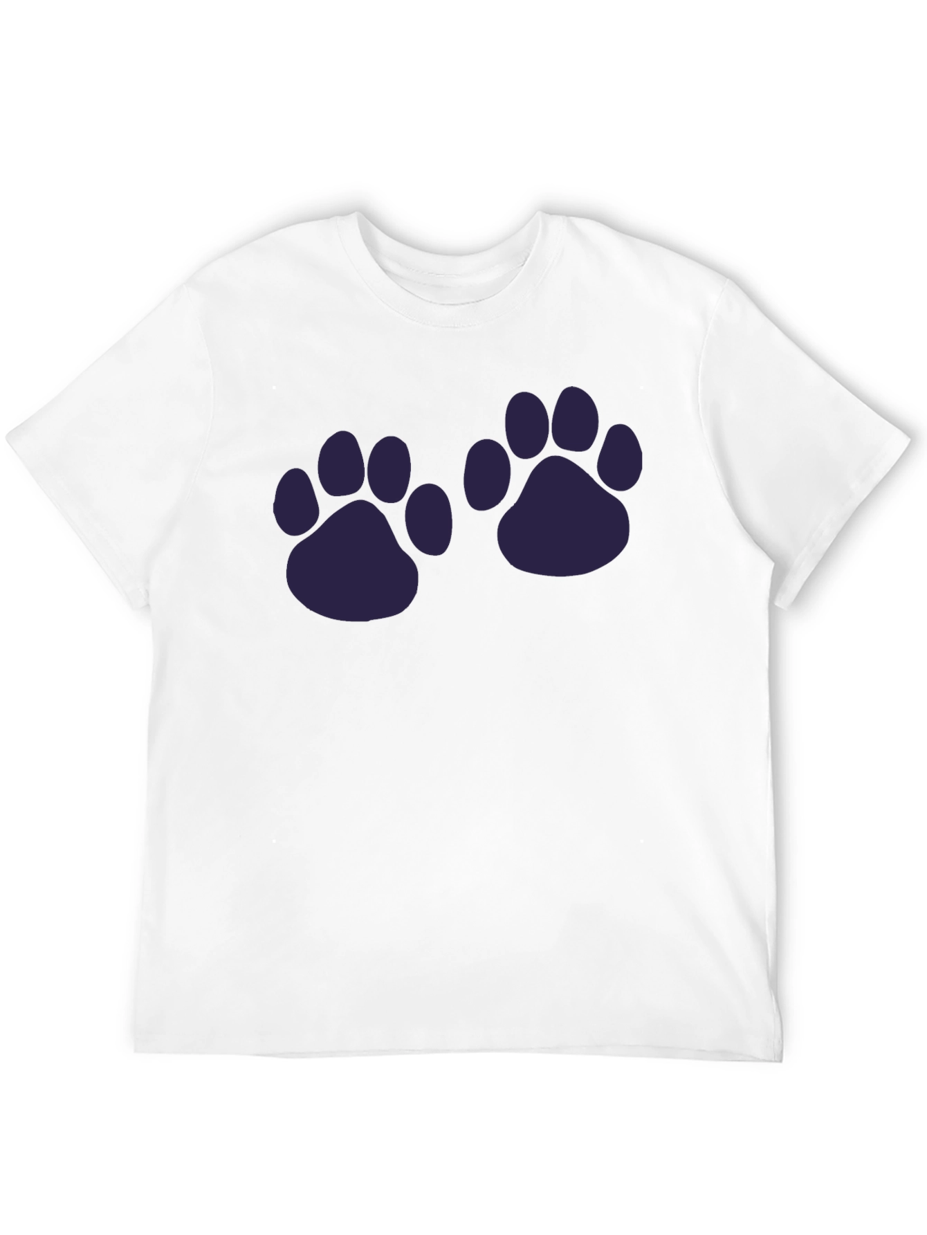 Paw Print Graphic T-Shirt - Casual Style