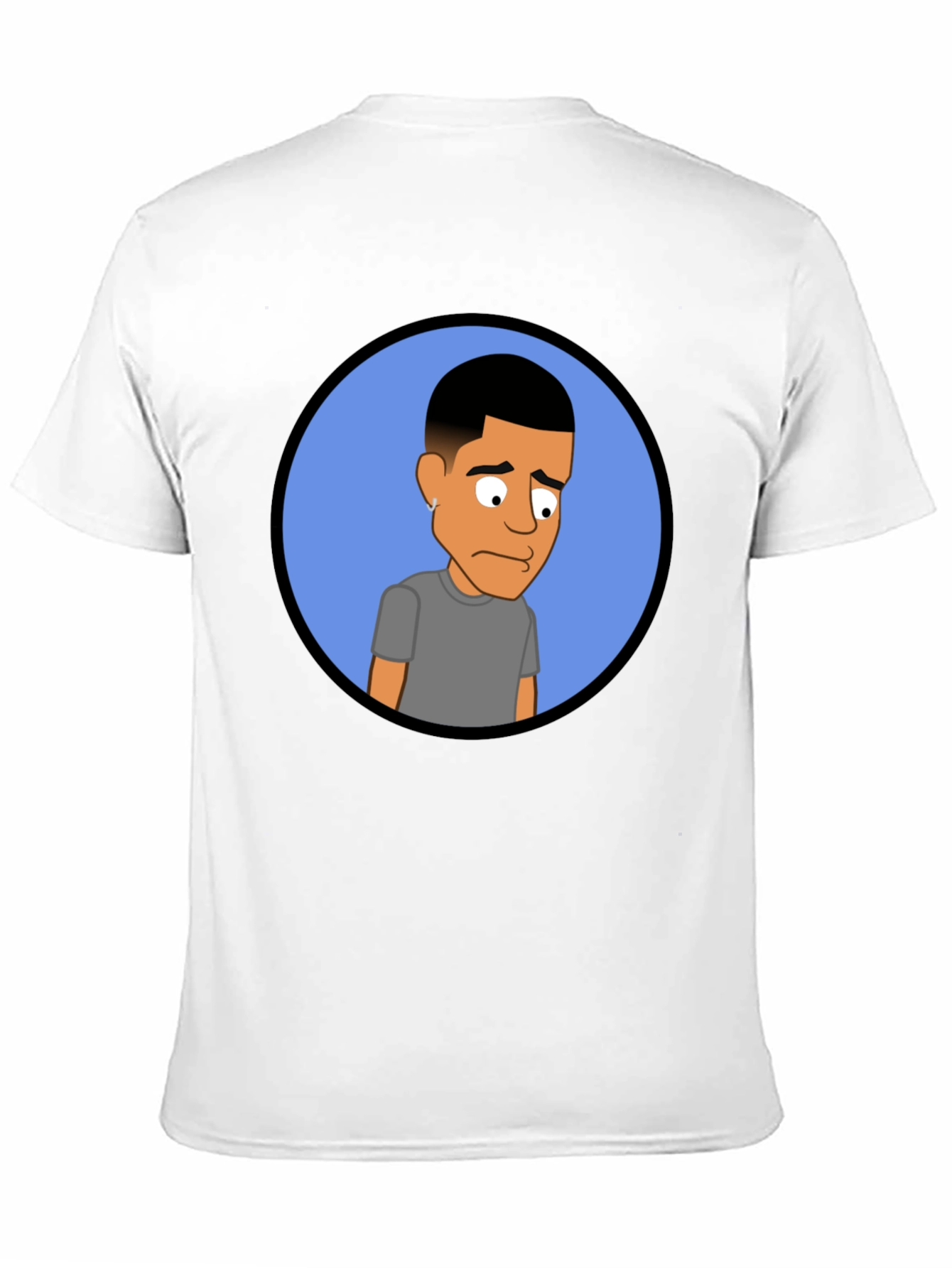 Cartoon Portrait Black Tee