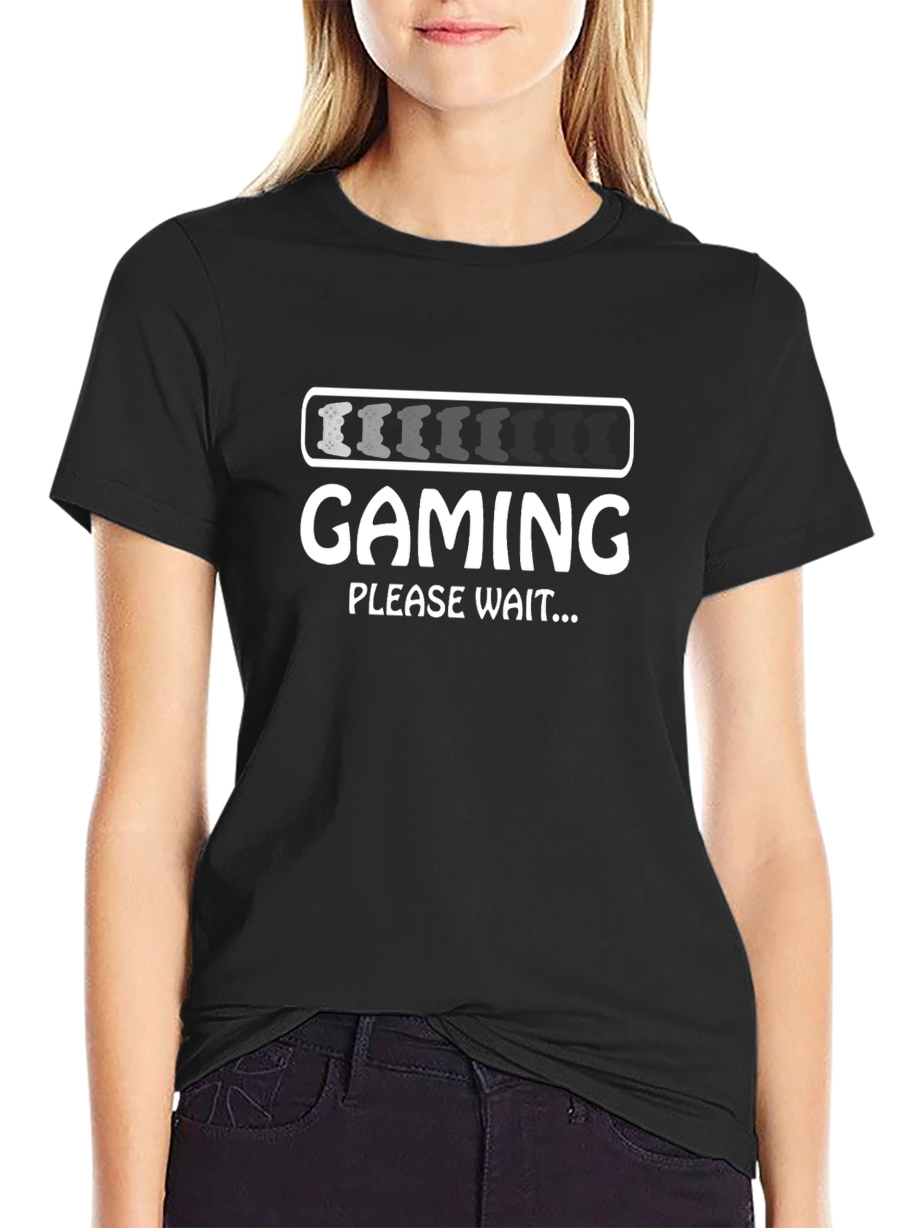 Gaming Please Wait Black T-Shirt