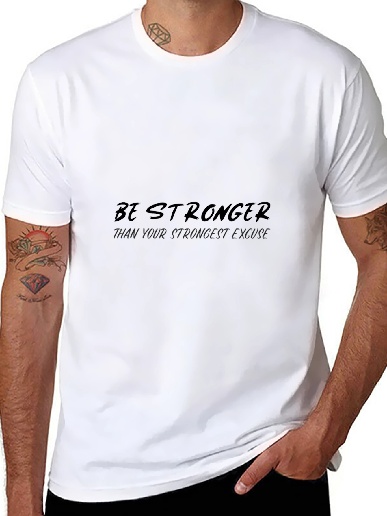 Be Stronger Graphic Black T-Shirt