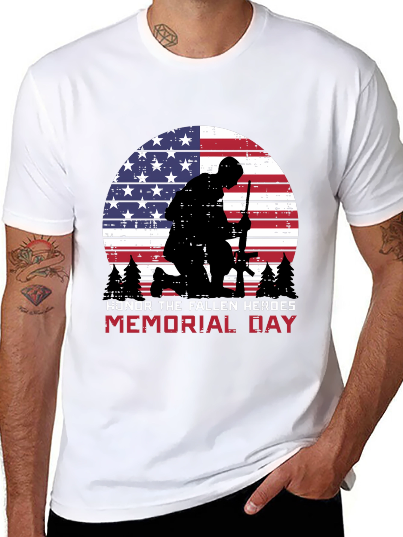Memorial Day Honor Fallen Heroes Graphic Tee