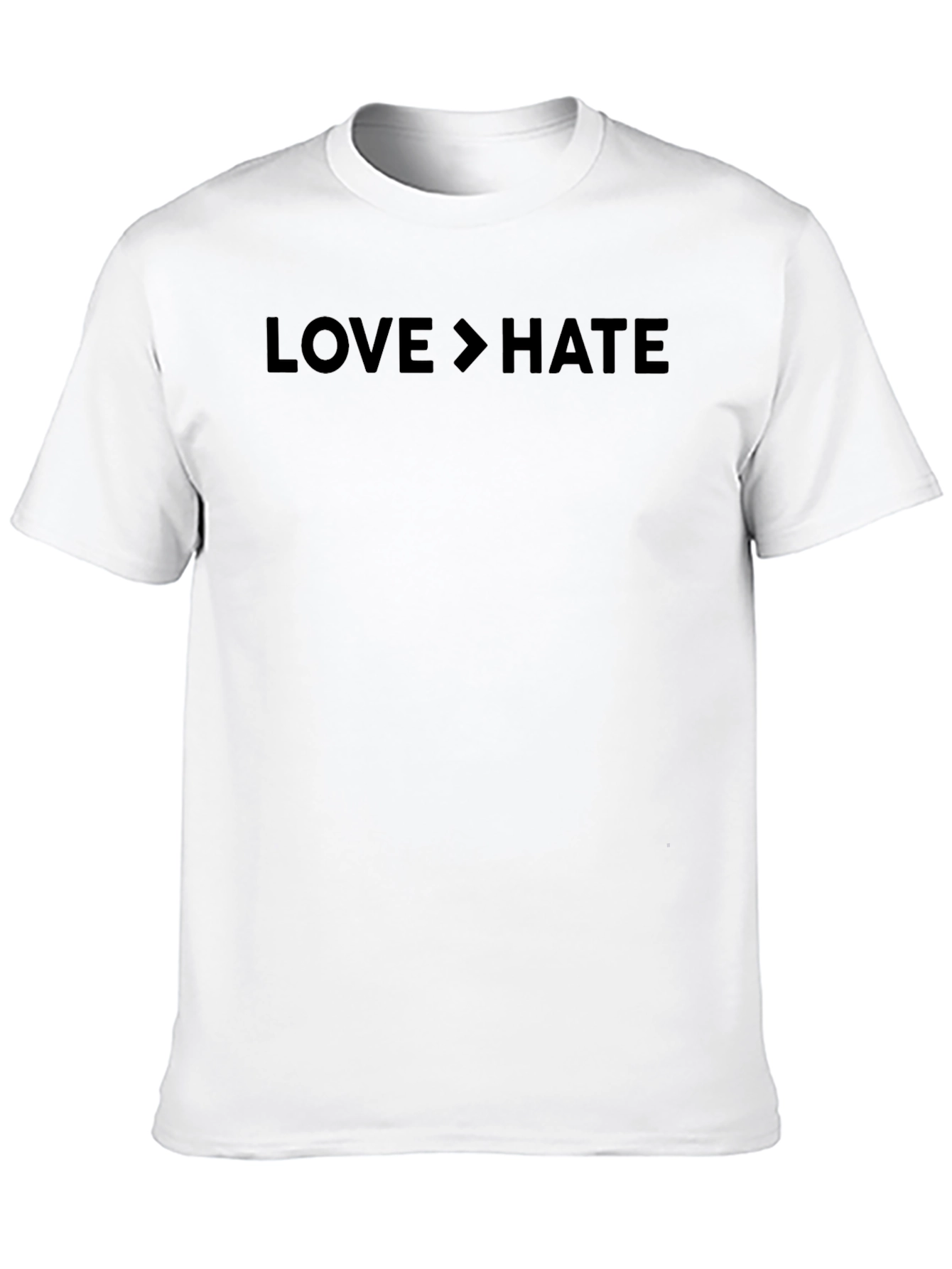 Love Greater Than Hate Graphic Tee - Black T-Shirt