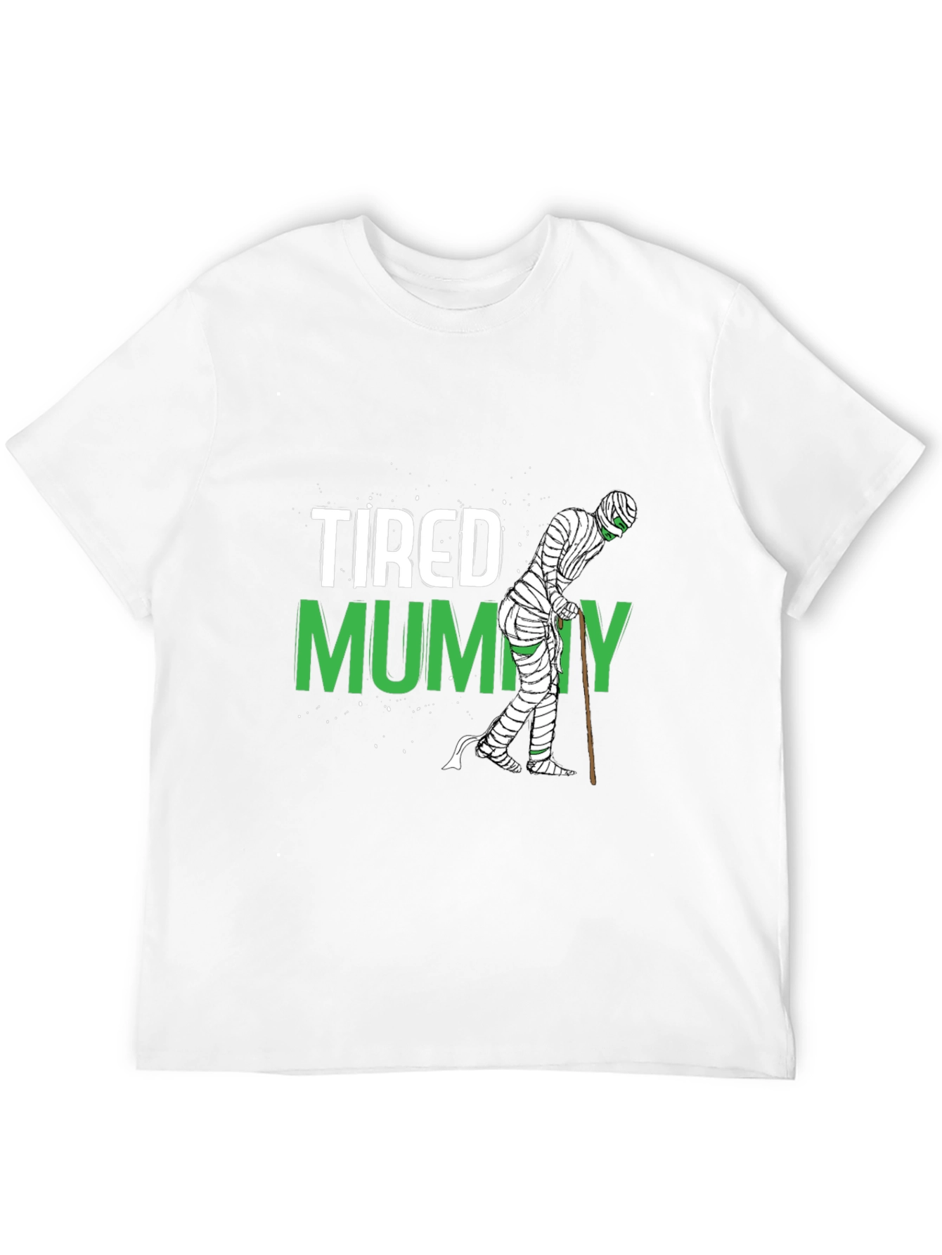Tired Mummy Graphic T-Shirt - Halloween Costume Tee
