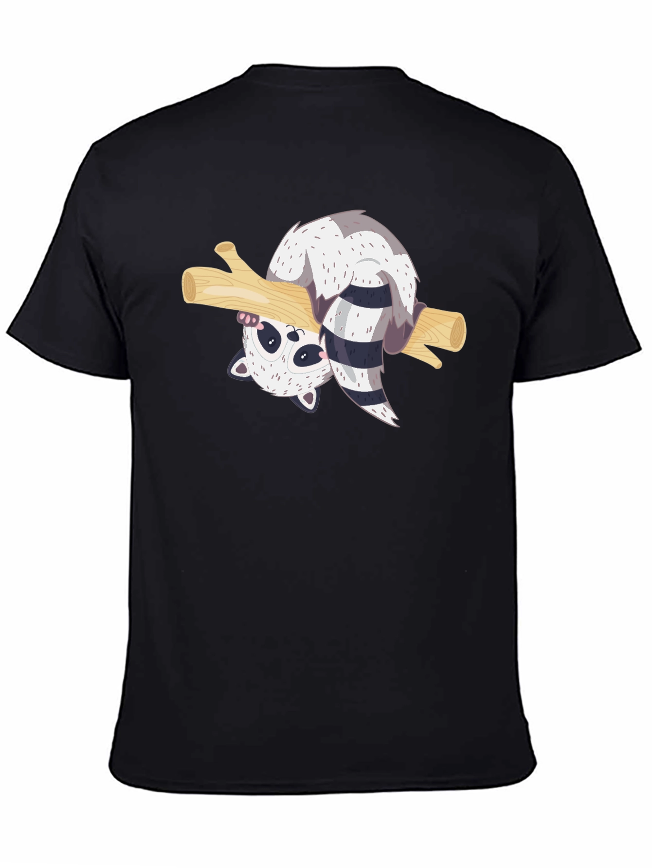 Cute Raccoon Branch Graphic T-Shirt