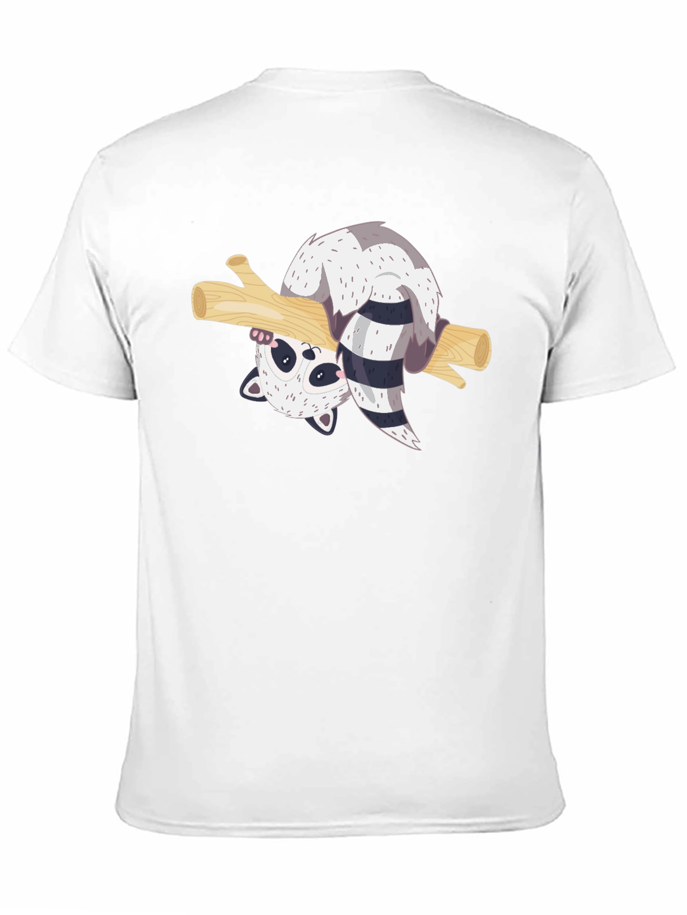 Cute Raccoon Branch Graphic T-Shirt