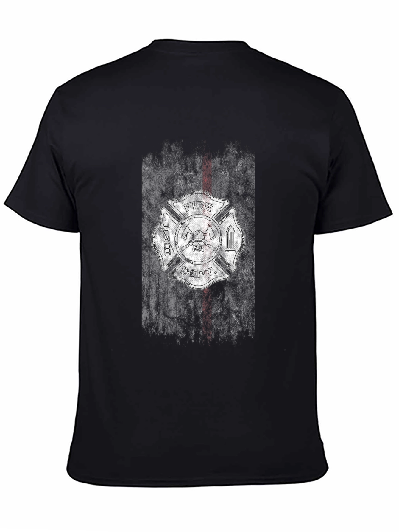 Fire Dept. Thin Red Line Graphic T-Shirt