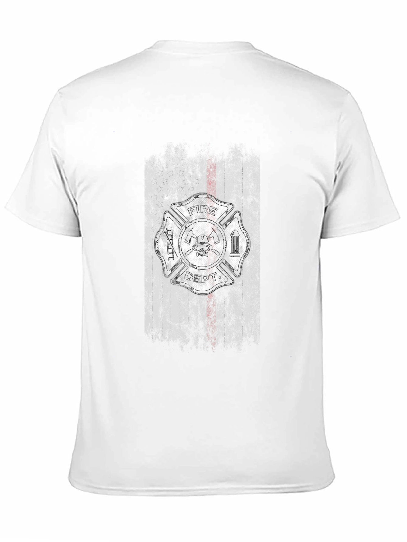 Fire Dept. Thin Red Line Graphic T-Shirt