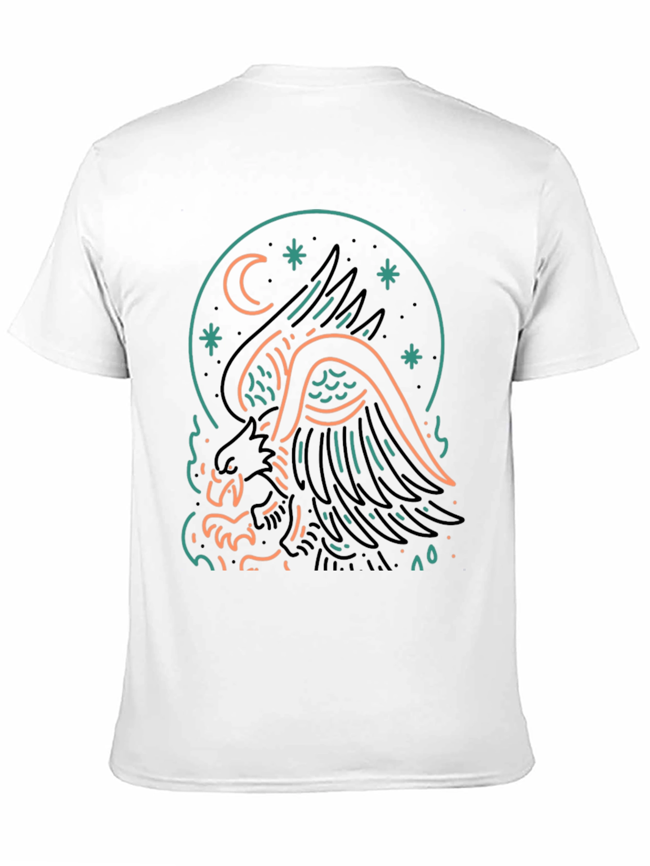 Mystic Griffin Graphic Tee - Black Cotton T-Shirt