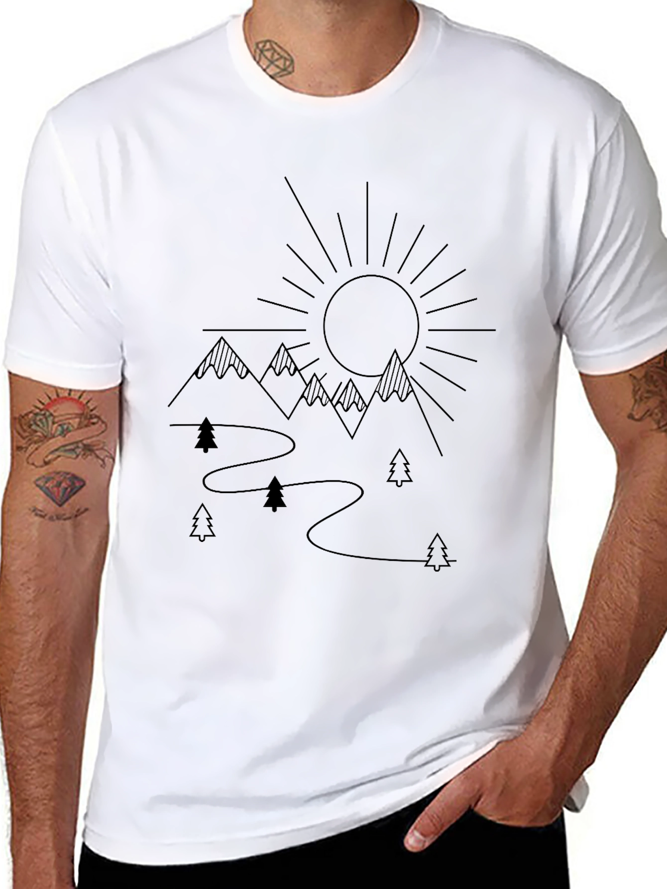 Mountain and Sun Graphic Tee