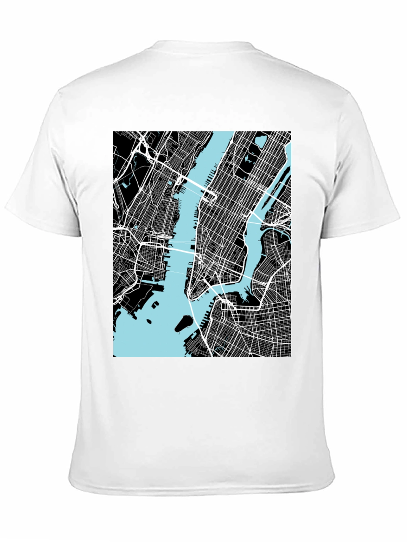 New York City Map T-Shirt - Black