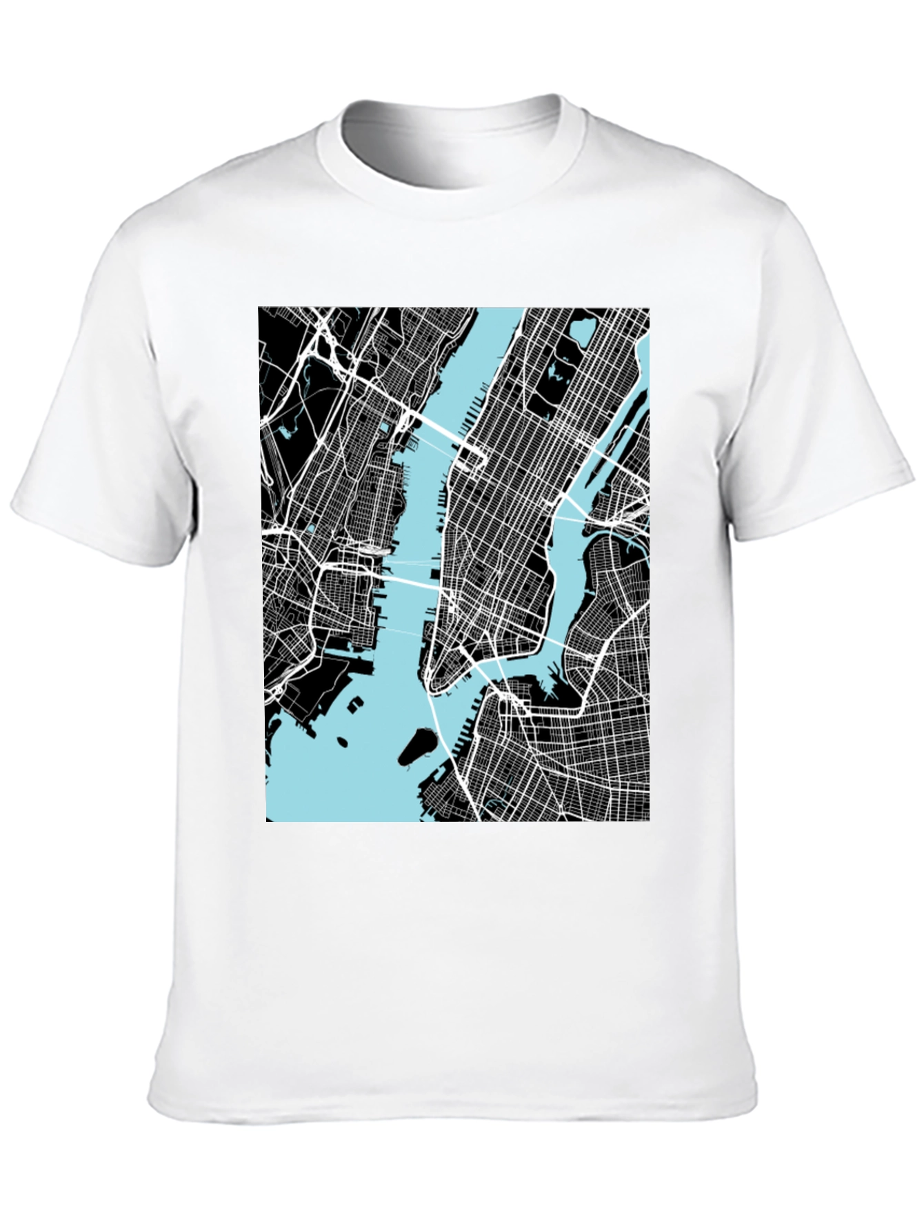 New York City Map T-Shirt - Black