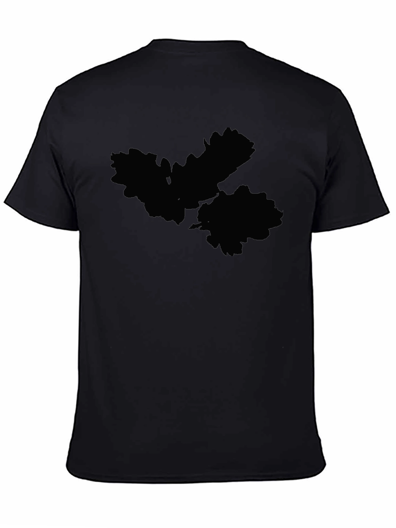 Mens Black Graphic Print Crew Neck T-Shirt