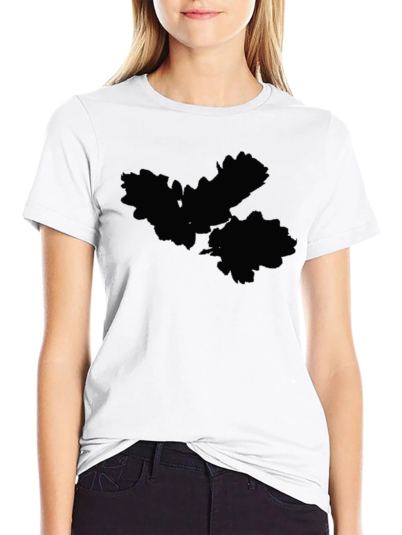 Mens Black Graphic Print Crew Neck T-Shirt