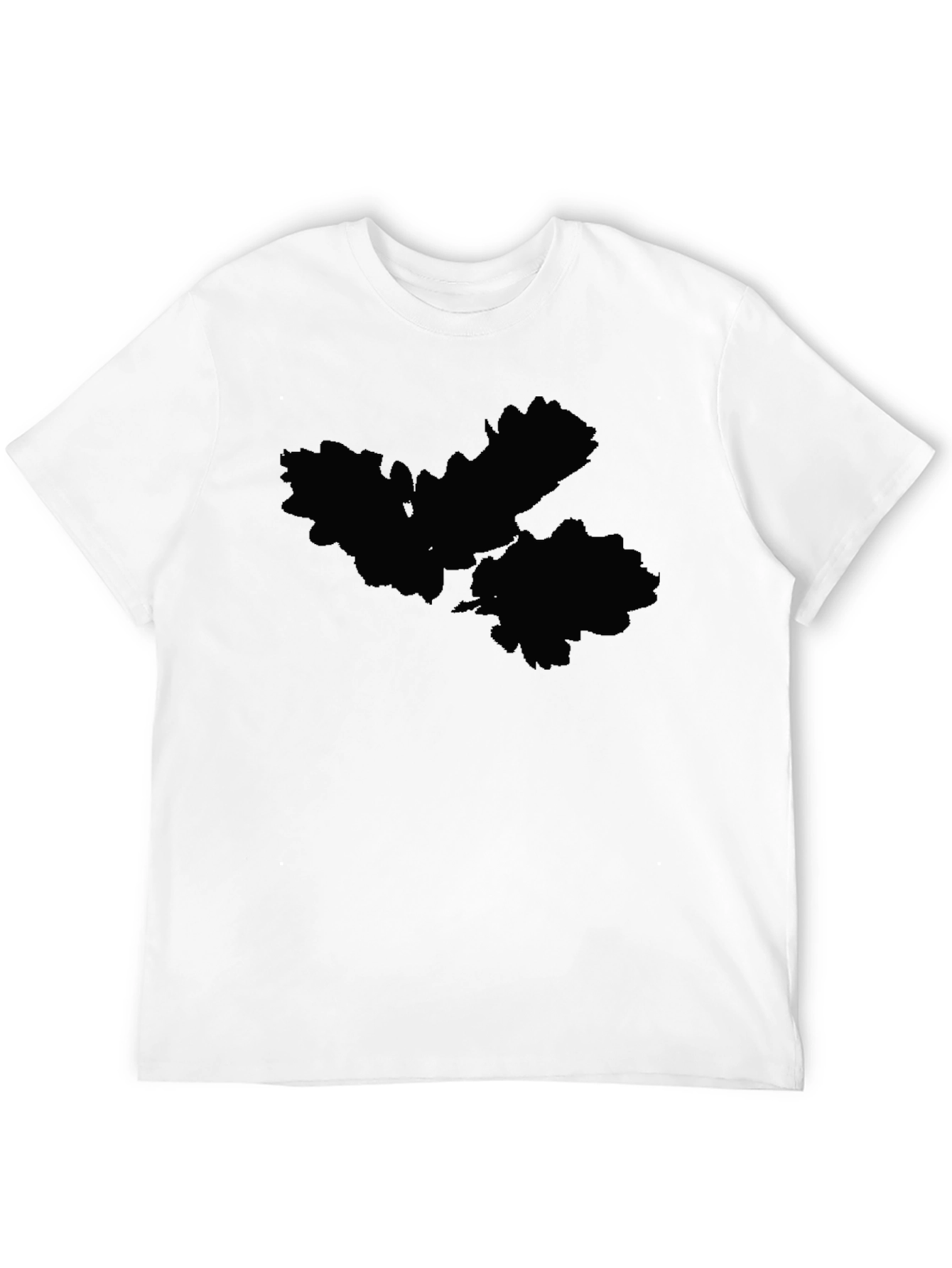 Mens Black Graphic Print Crew Neck T-Shirt