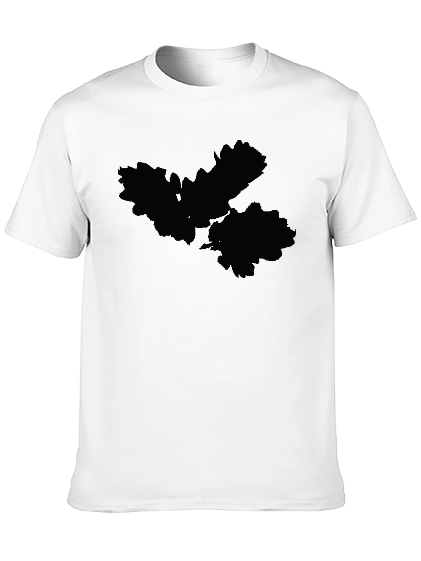 Mens Black Graphic Print Crew Neck T-Shirt