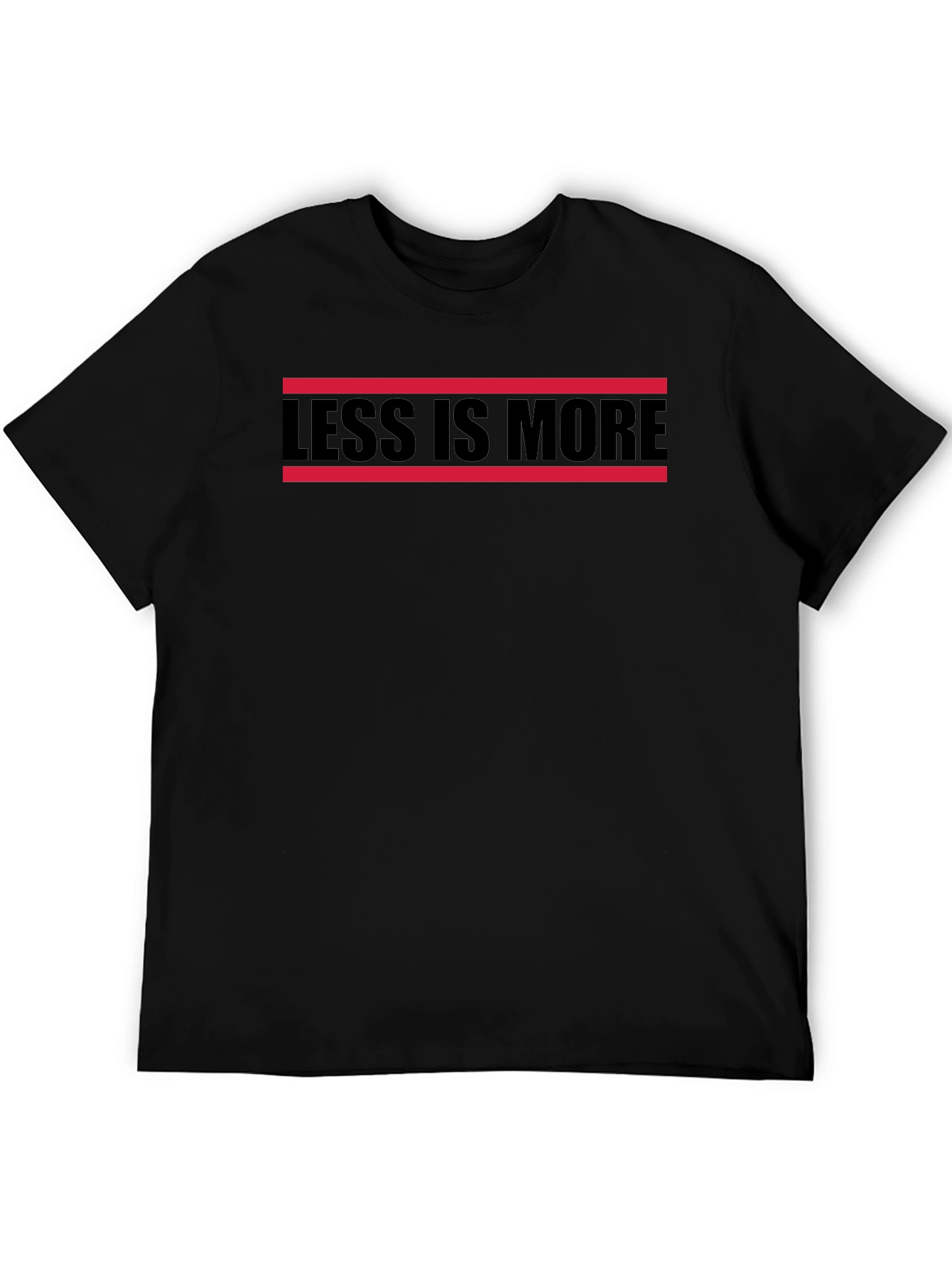 Less is More Black Graphic T-Shirt