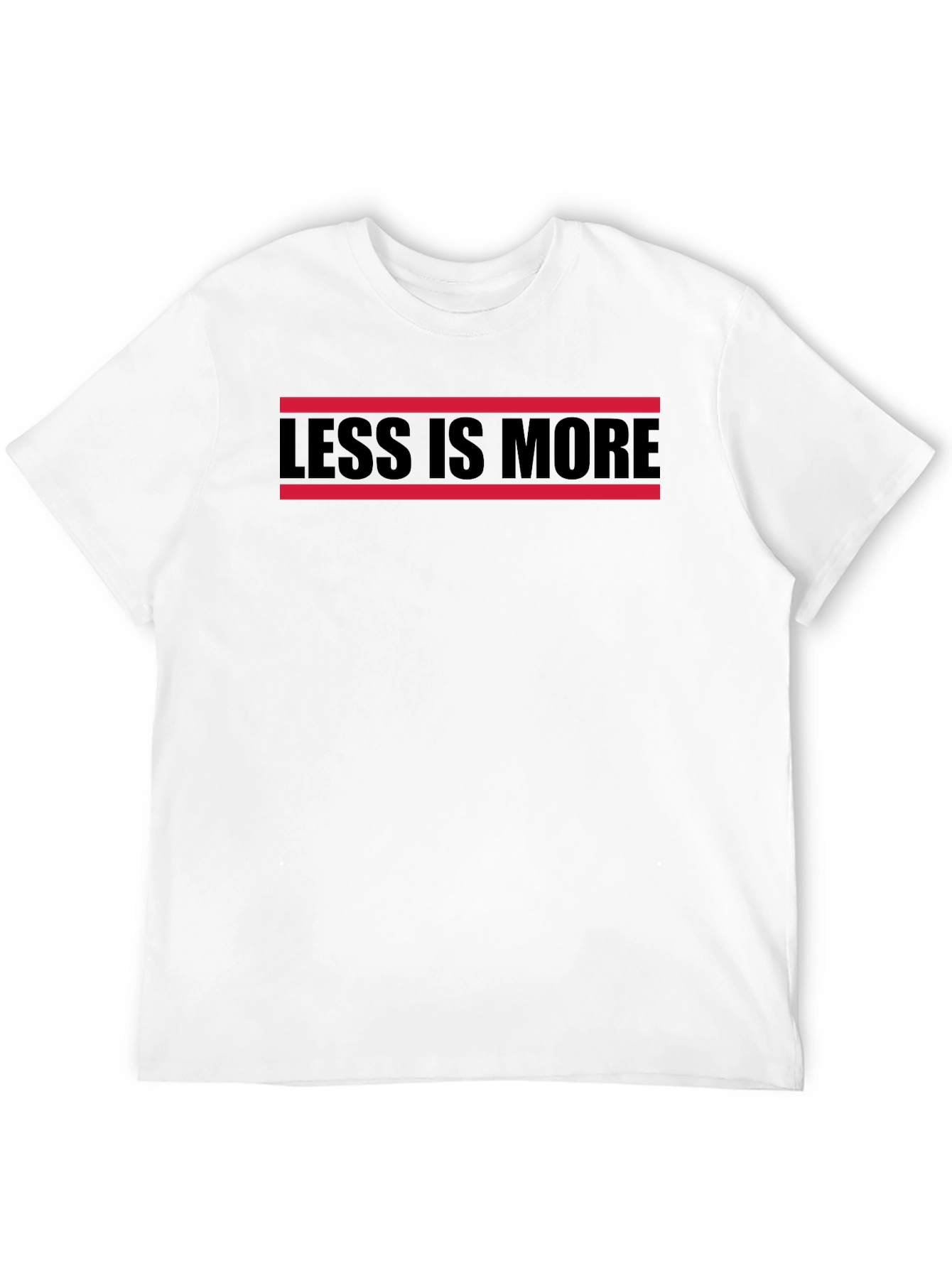 Less is More Black Graphic T-Shirt