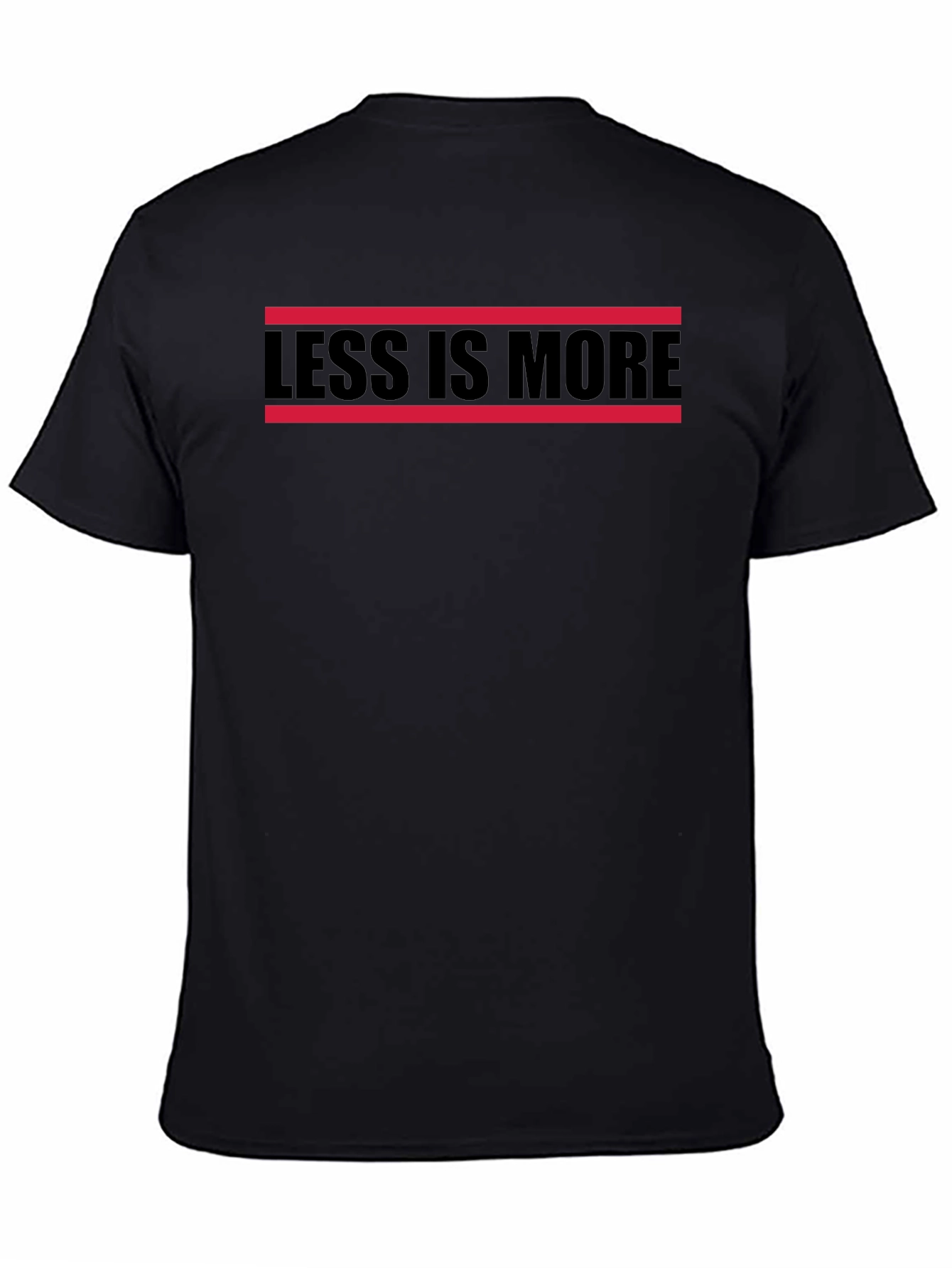 Less is More Black Graphic T-Shirt