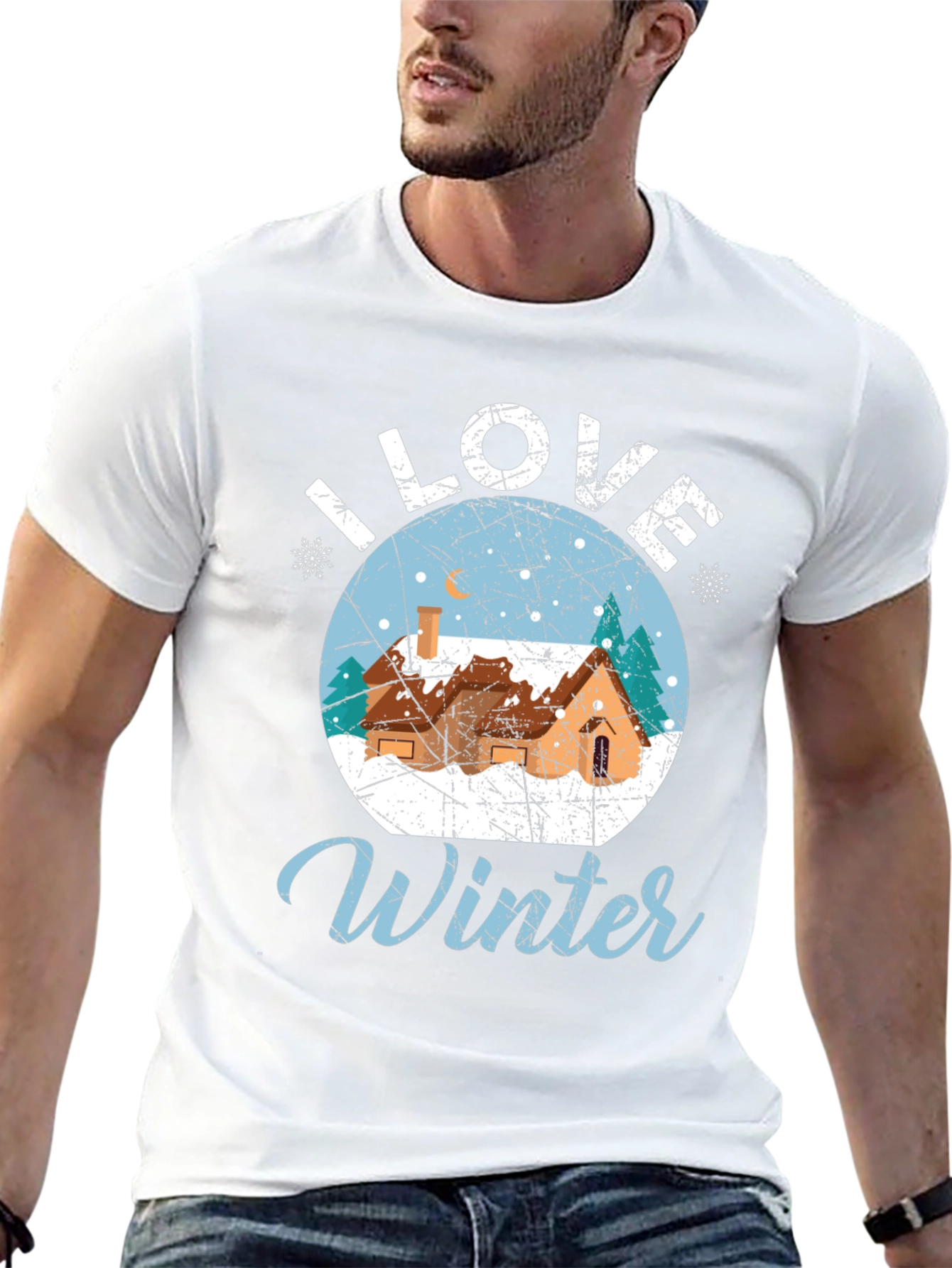 I Love Winter Graphic Tee - Holiday Season Shirt