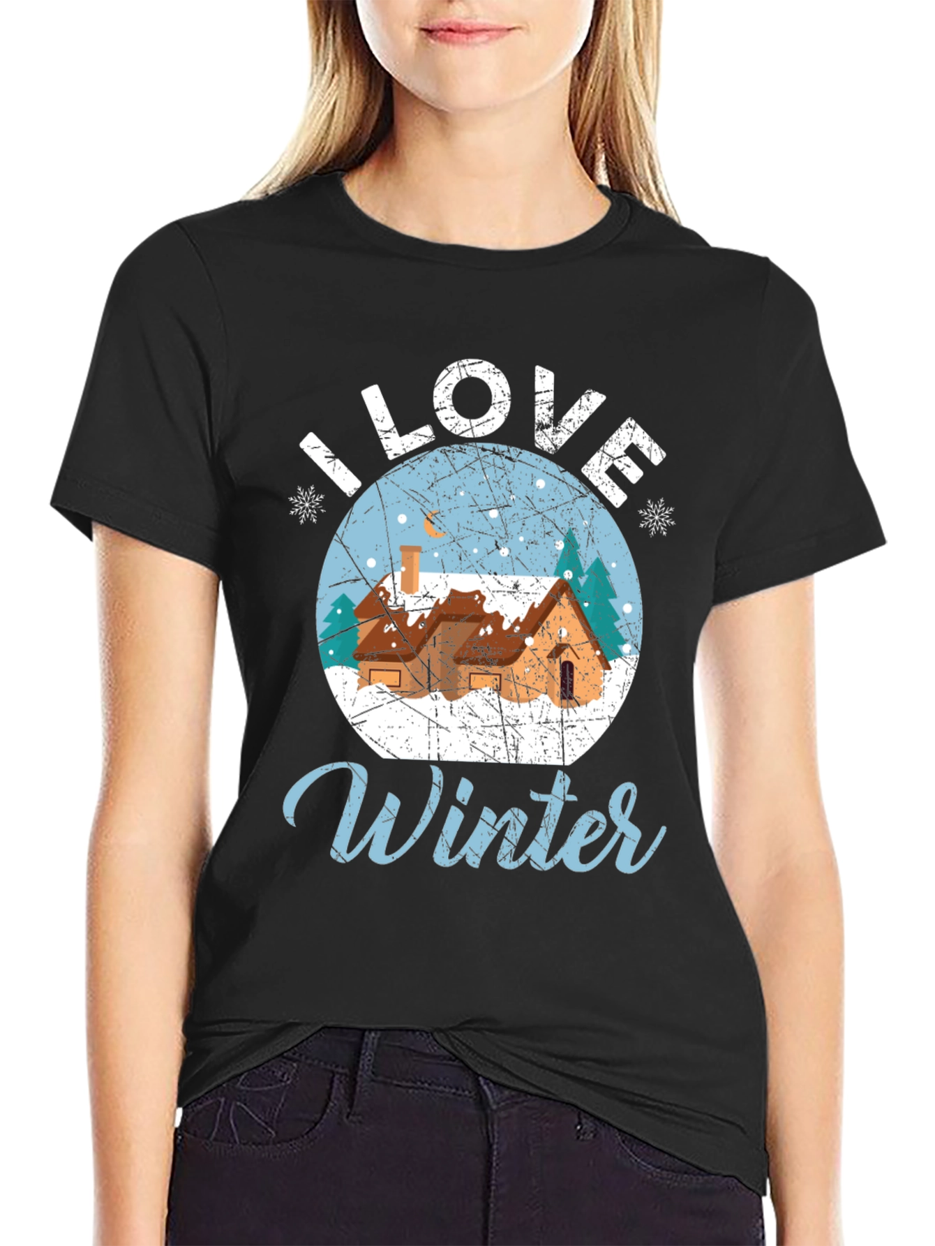 I Love Winter Graphic Tee - Holiday Season Shirt