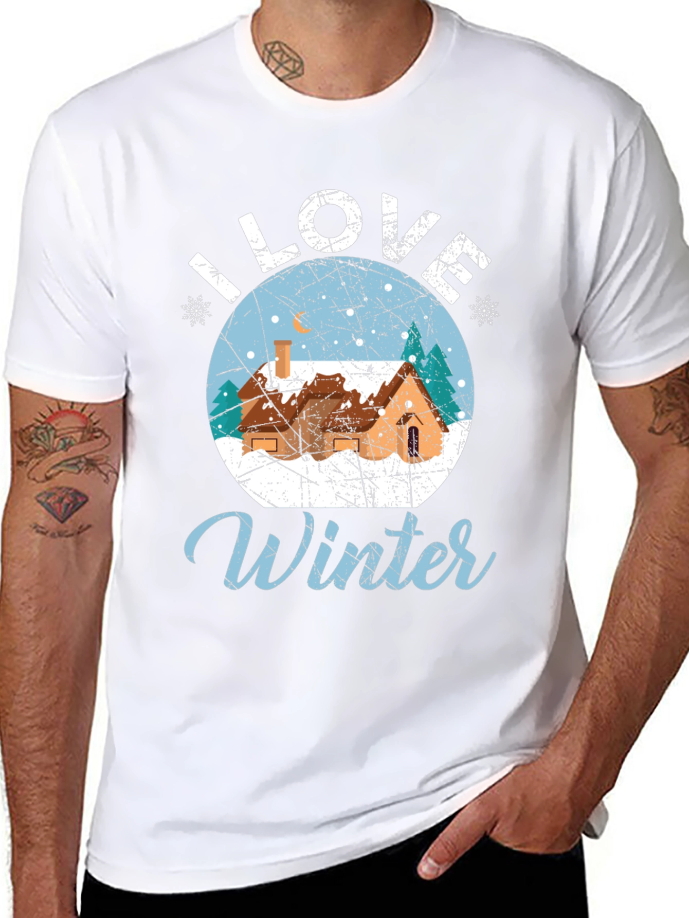 I Love Winter Graphic Tee - Holiday Season Shirt