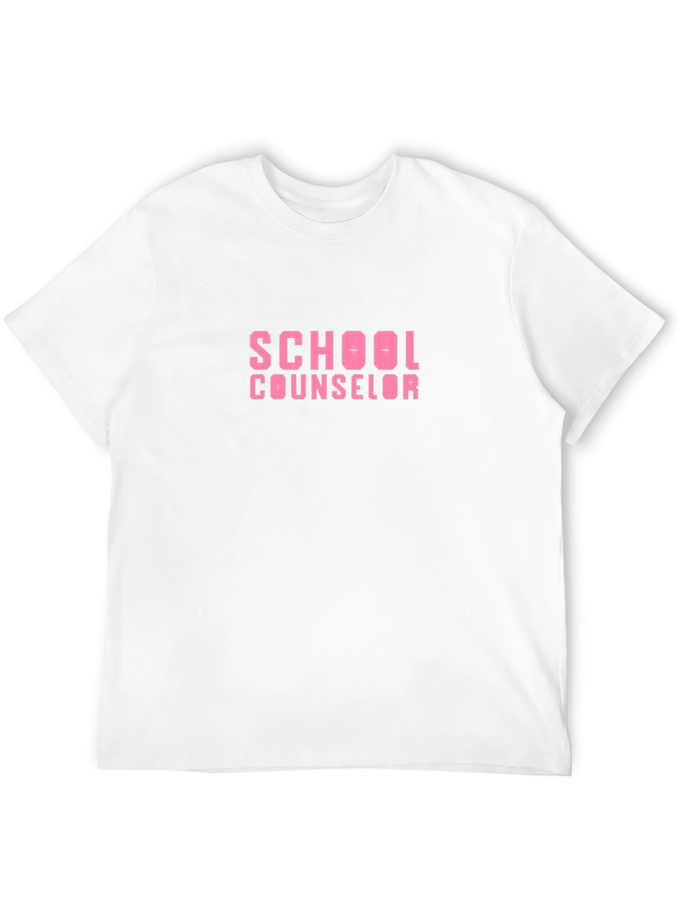 School Counselor Tee - Pink Graphic Print