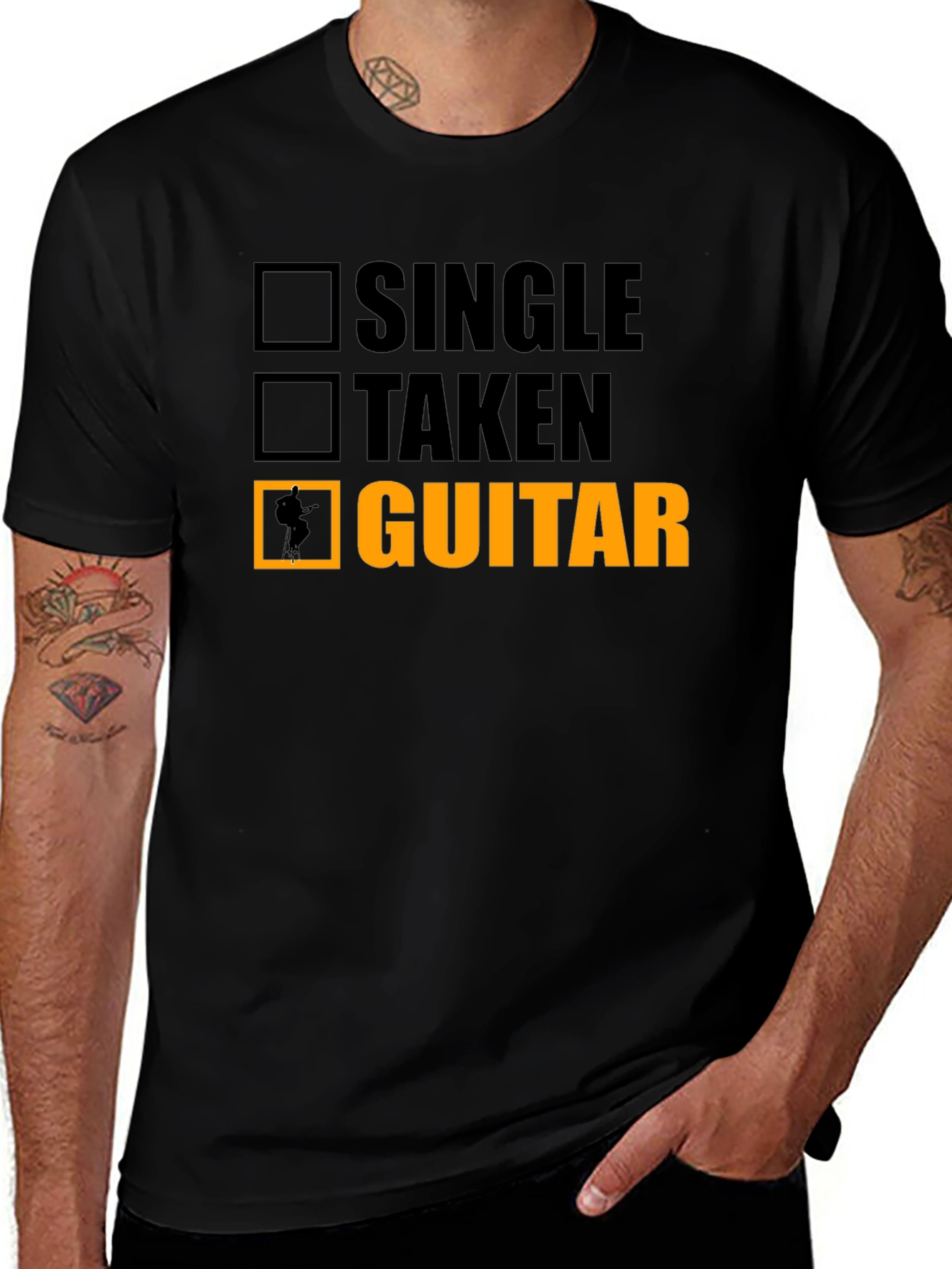 Single Taken Guitar T-Shirt - Music Lover Tee
