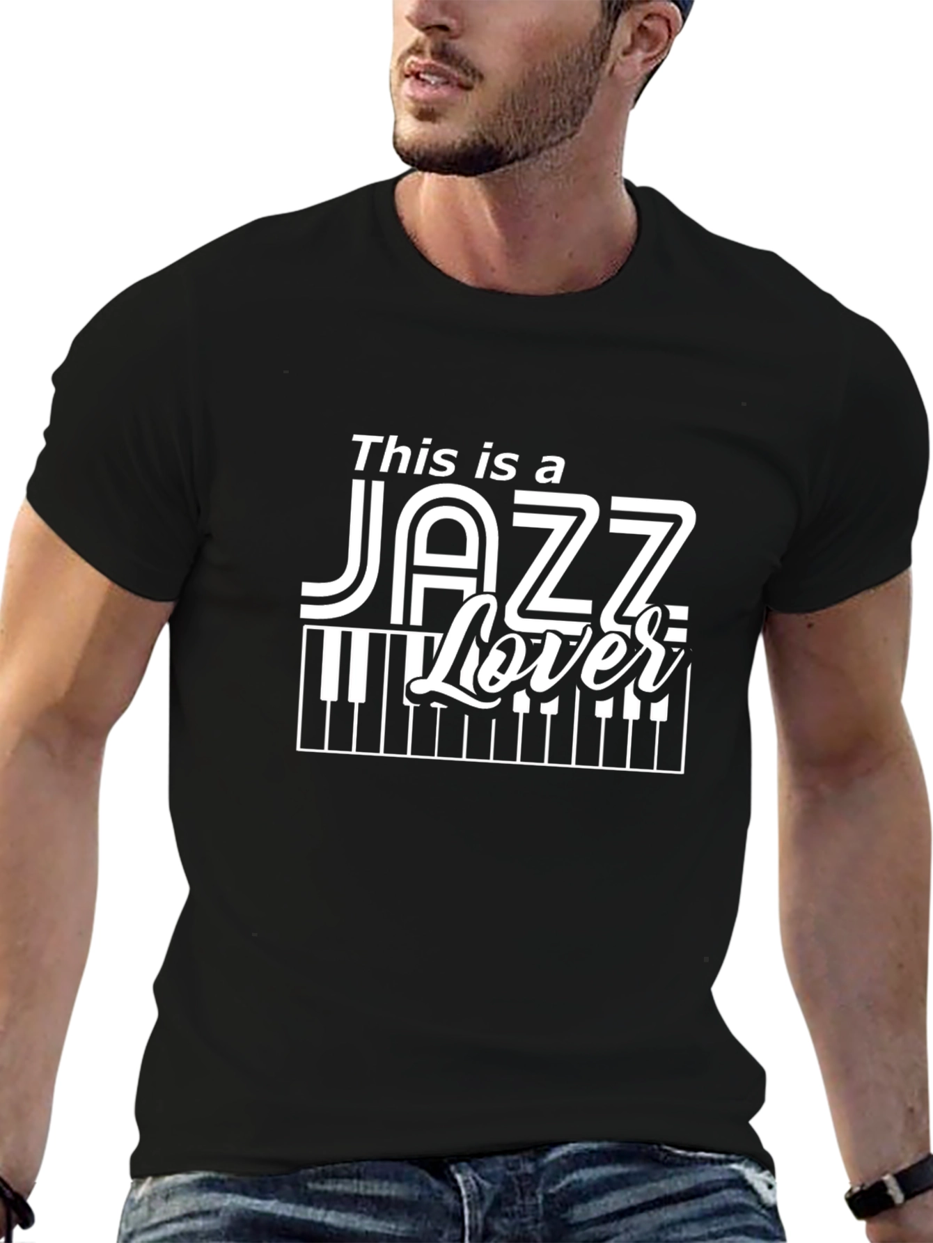 Jazz Lover T-Shirt - Black Graphic Tee