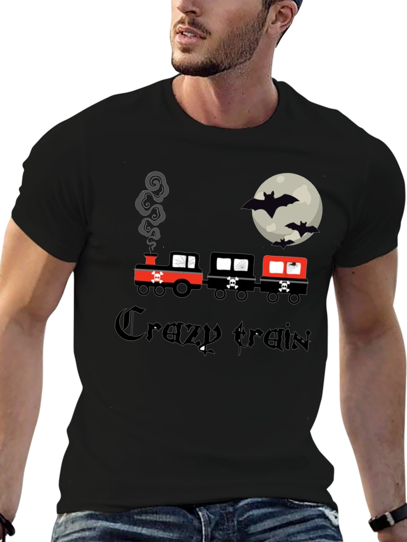 Crazy Train Halloween Black T-Shirt