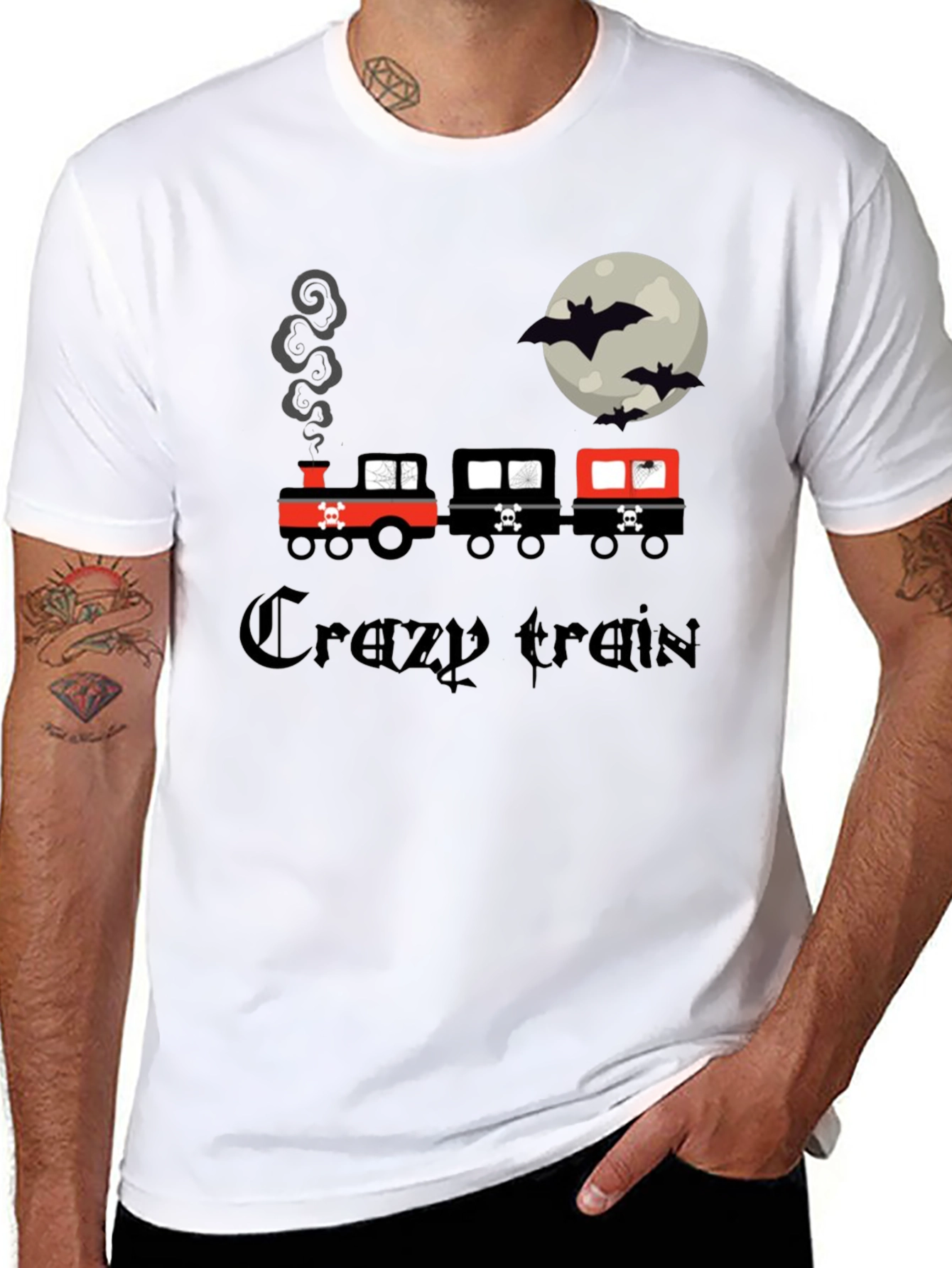 Crazy Train Halloween Black T-Shirt