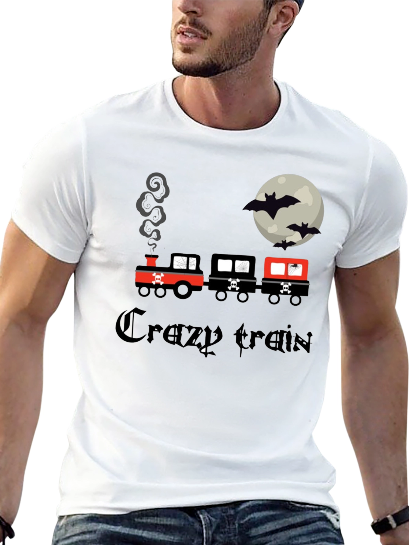 Crazy Train Halloween Black T-Shirt