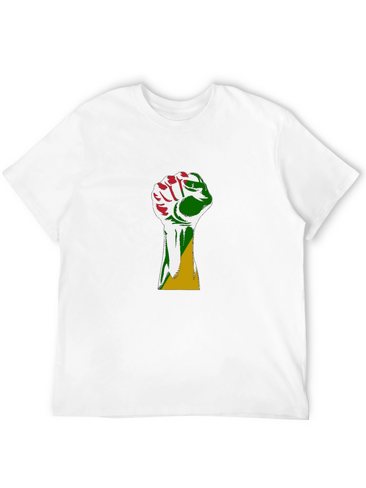 Afro Power Fist Graphic Tee - Black