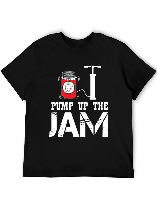 Pump Up The Jam Graphic Tee - Black Cotton T-Shirt