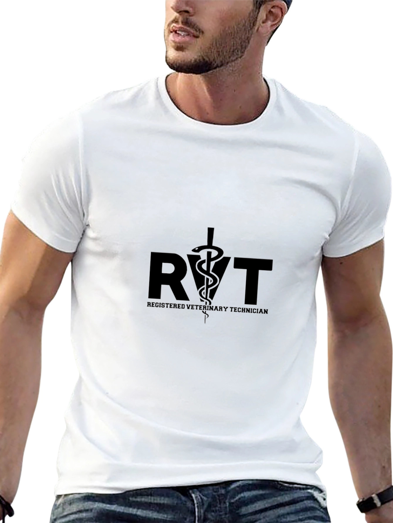 RVT Registered Veterinary Technician Black T-Shirt