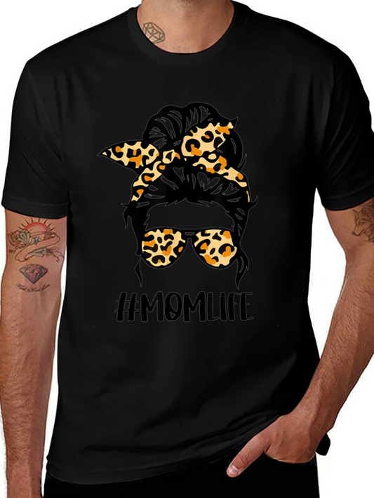 Mom Life Leopard Print T-Shirt