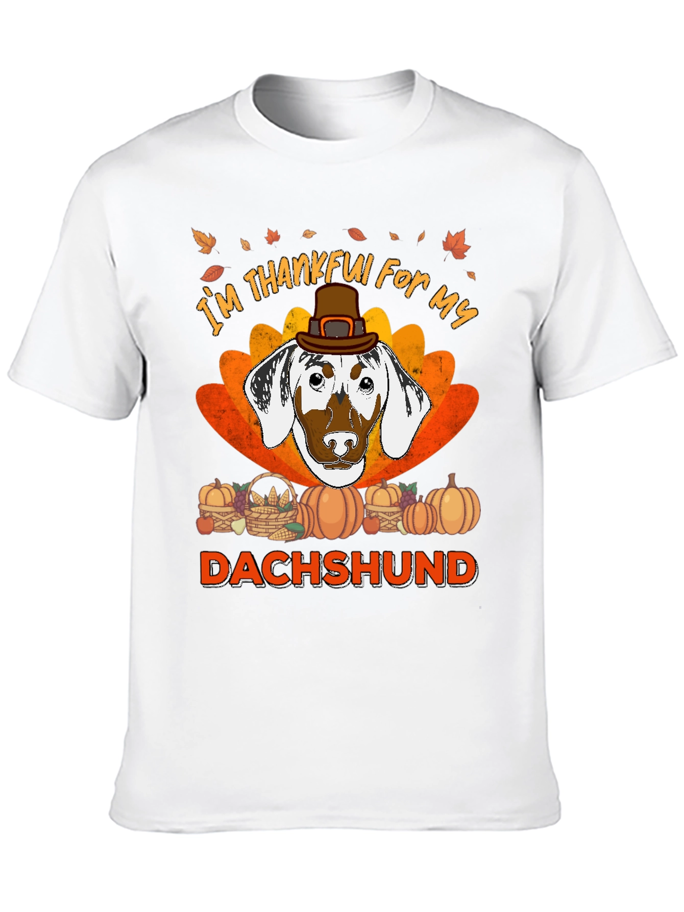 Thankful Dachshund T-Shirt - Thanksgiving Dog Tee