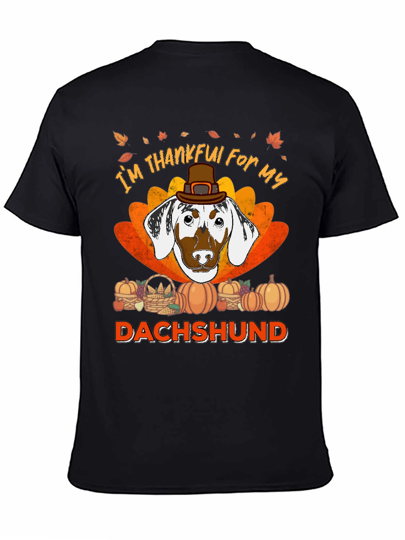 Thankful Dachshund T-Shirt - Thanksgiving Dog Tee