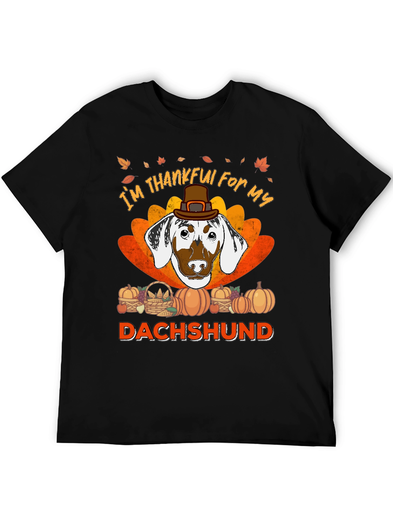 Thankful Dachshund T-Shirt - Thanksgiving Dog Tee