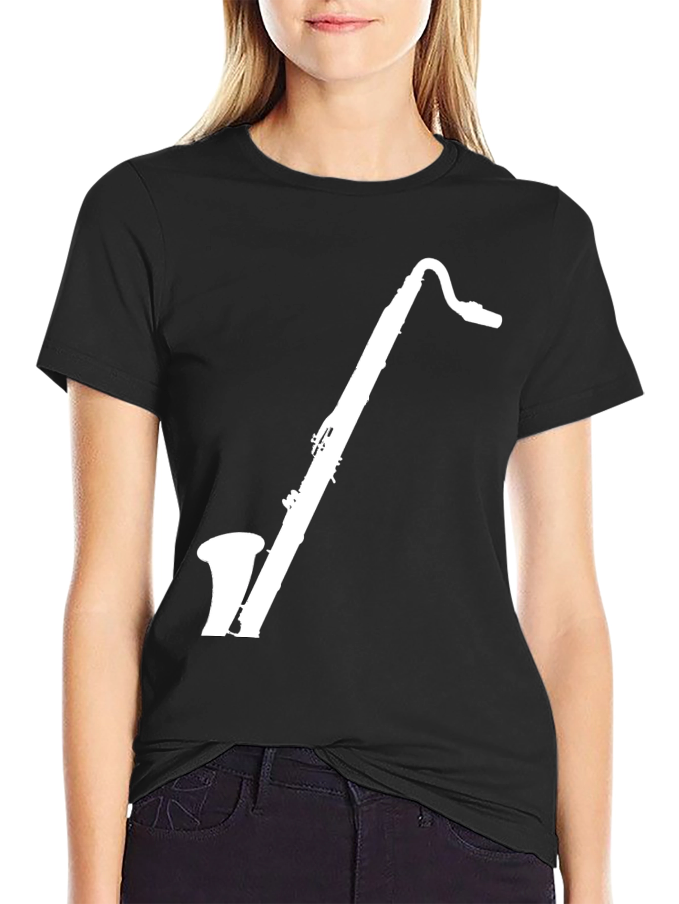 Saxophone Graphic T-Shirt - Black Music Tee