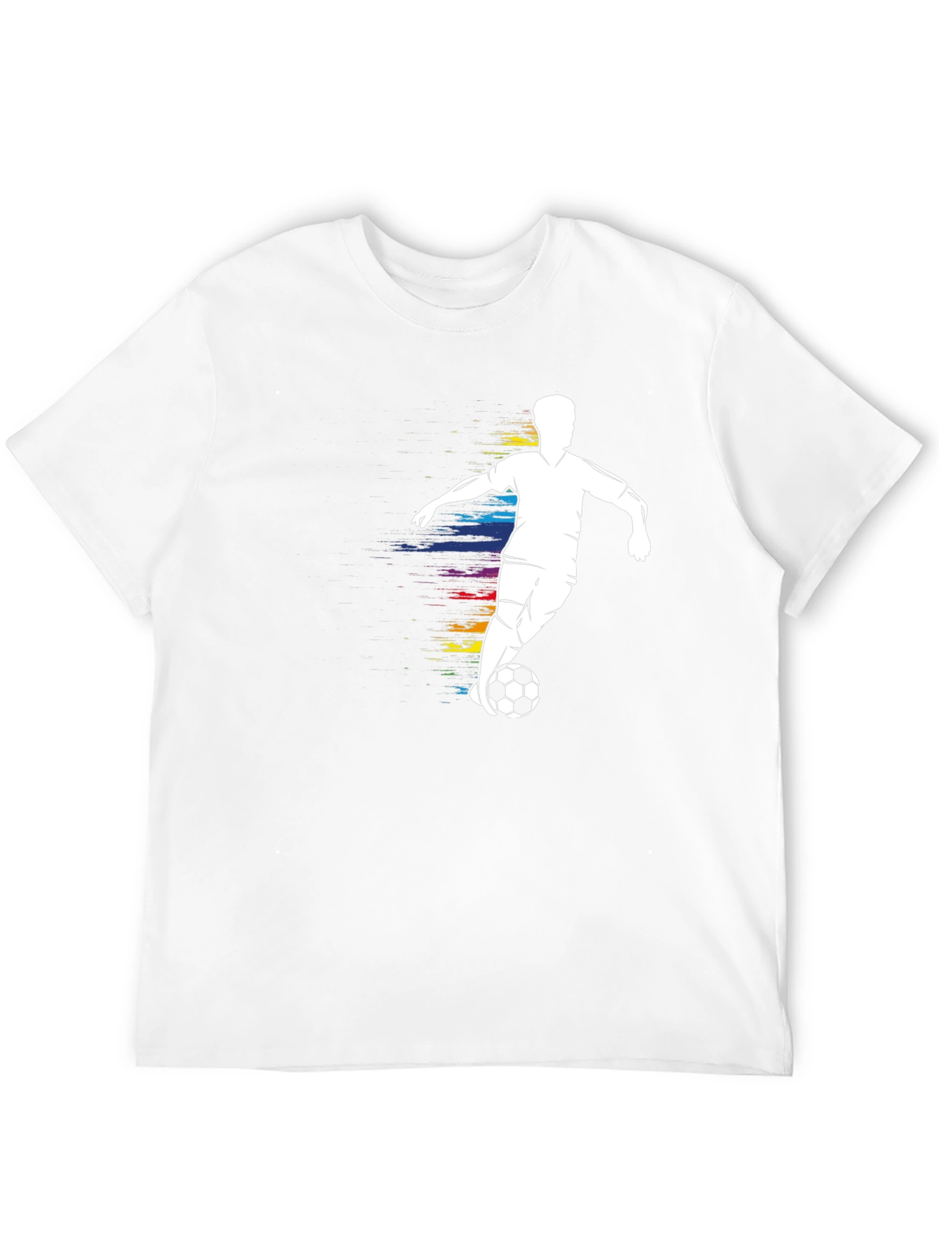 Soccer Player Rainbow Graphic Tee
