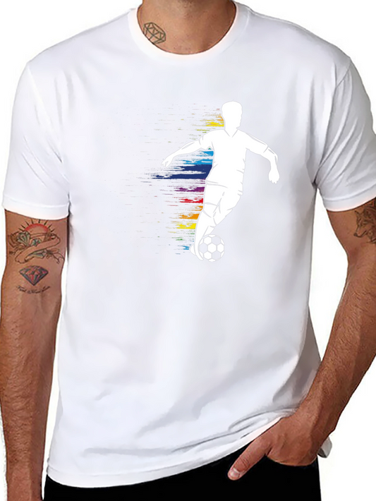 Soccer Player Rainbow Graphic Tee