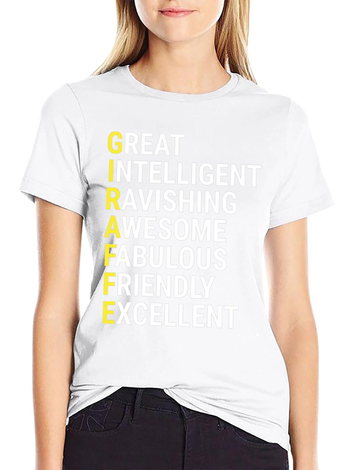 Positive Adjective Giraffe Tee