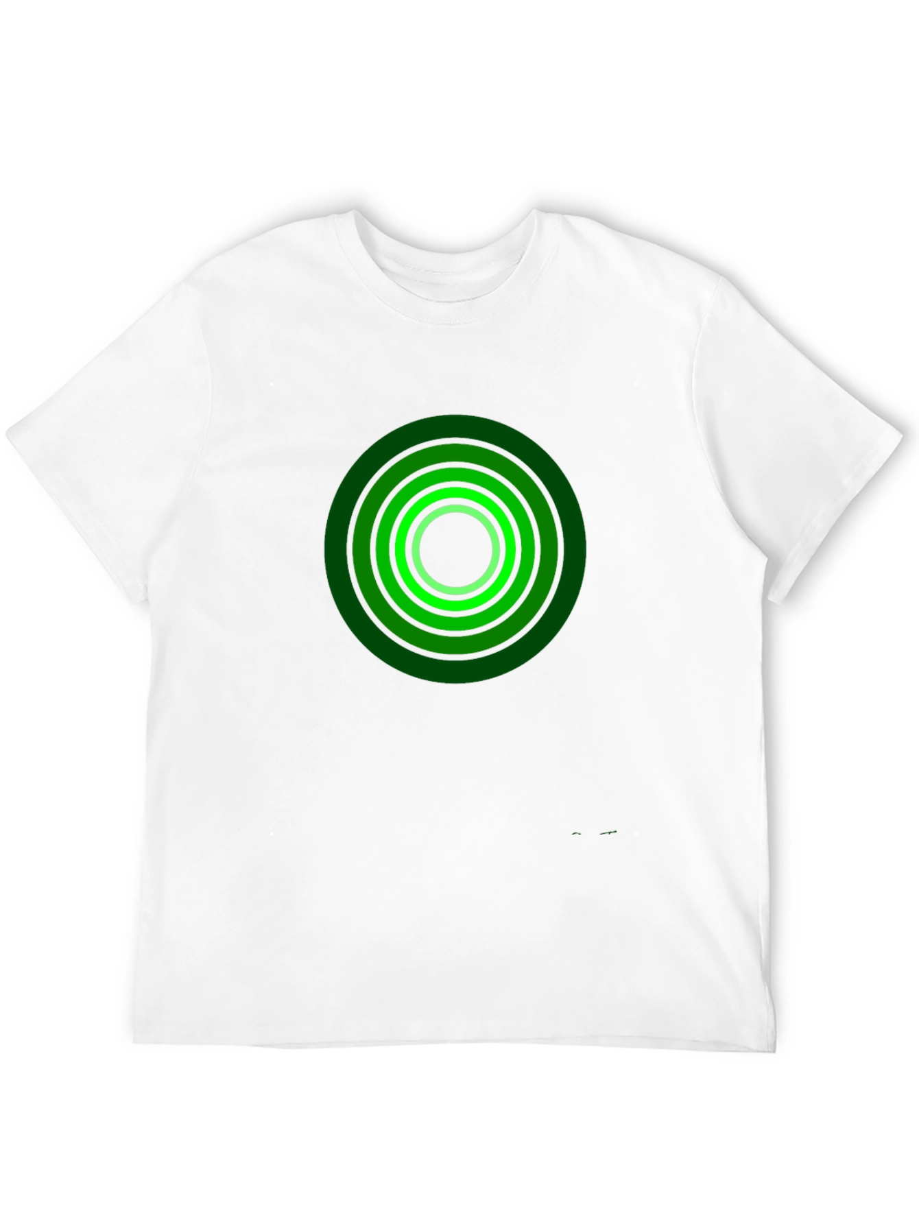 Black T-Shirt with Green Target Design