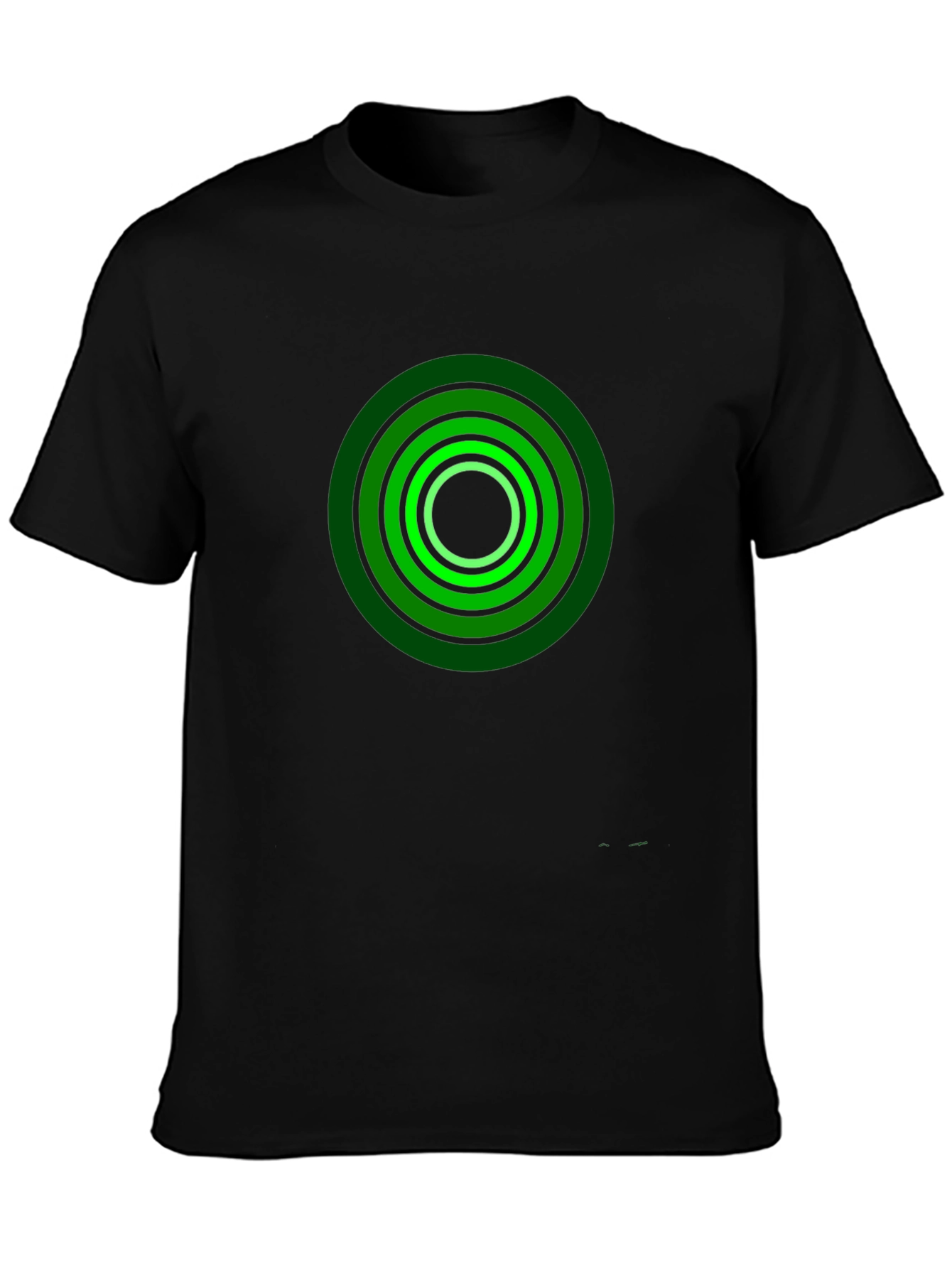Black T-Shirt with Green Target Design