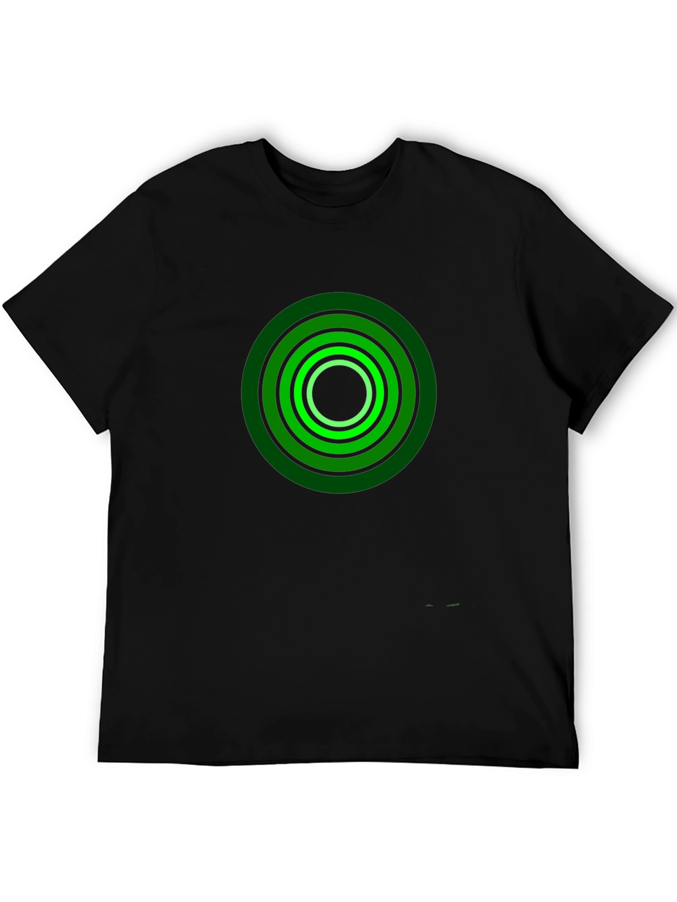 Black T-Shirt with Green Target Design