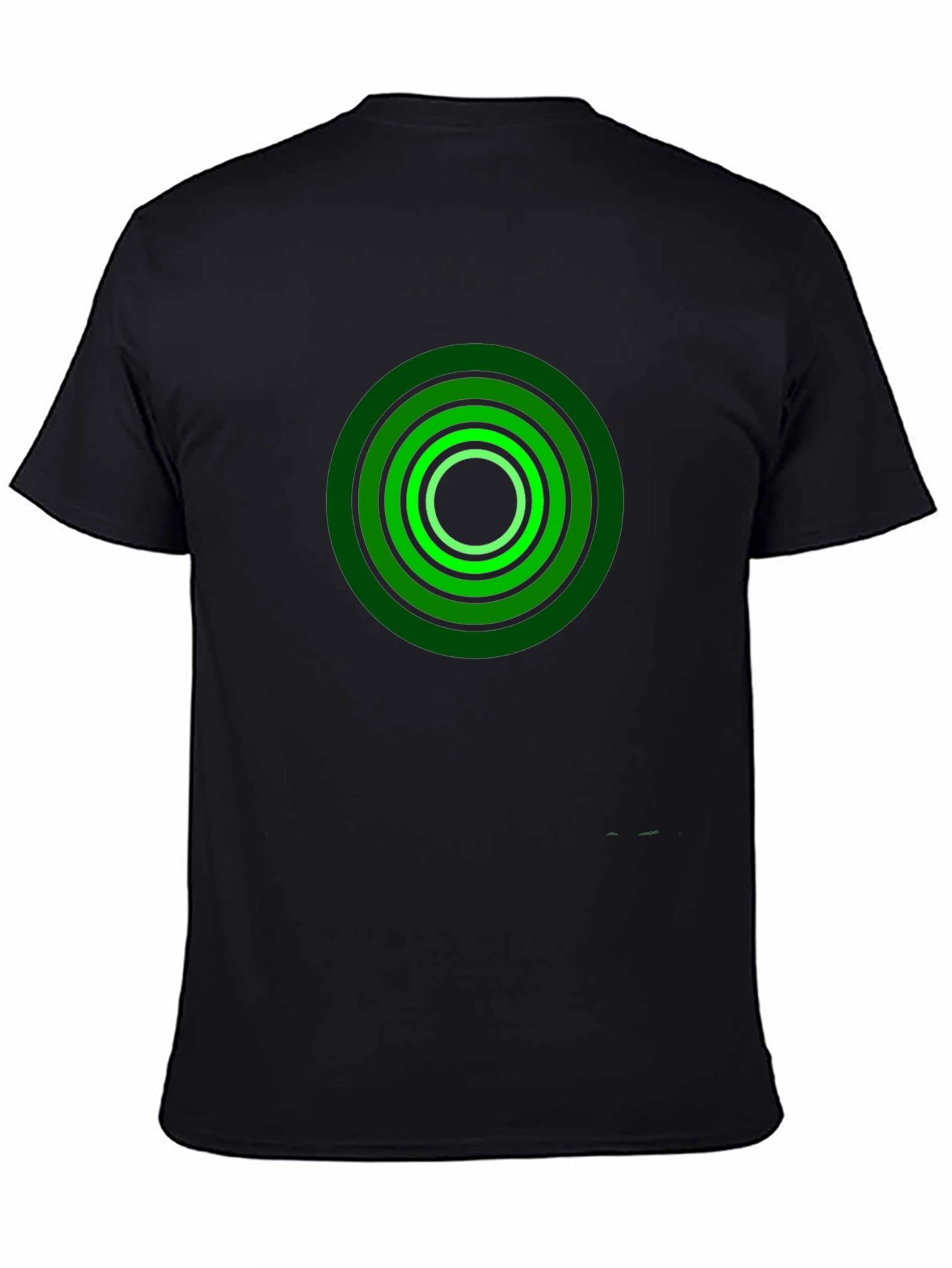 Black T-Shirt with Green Target Design