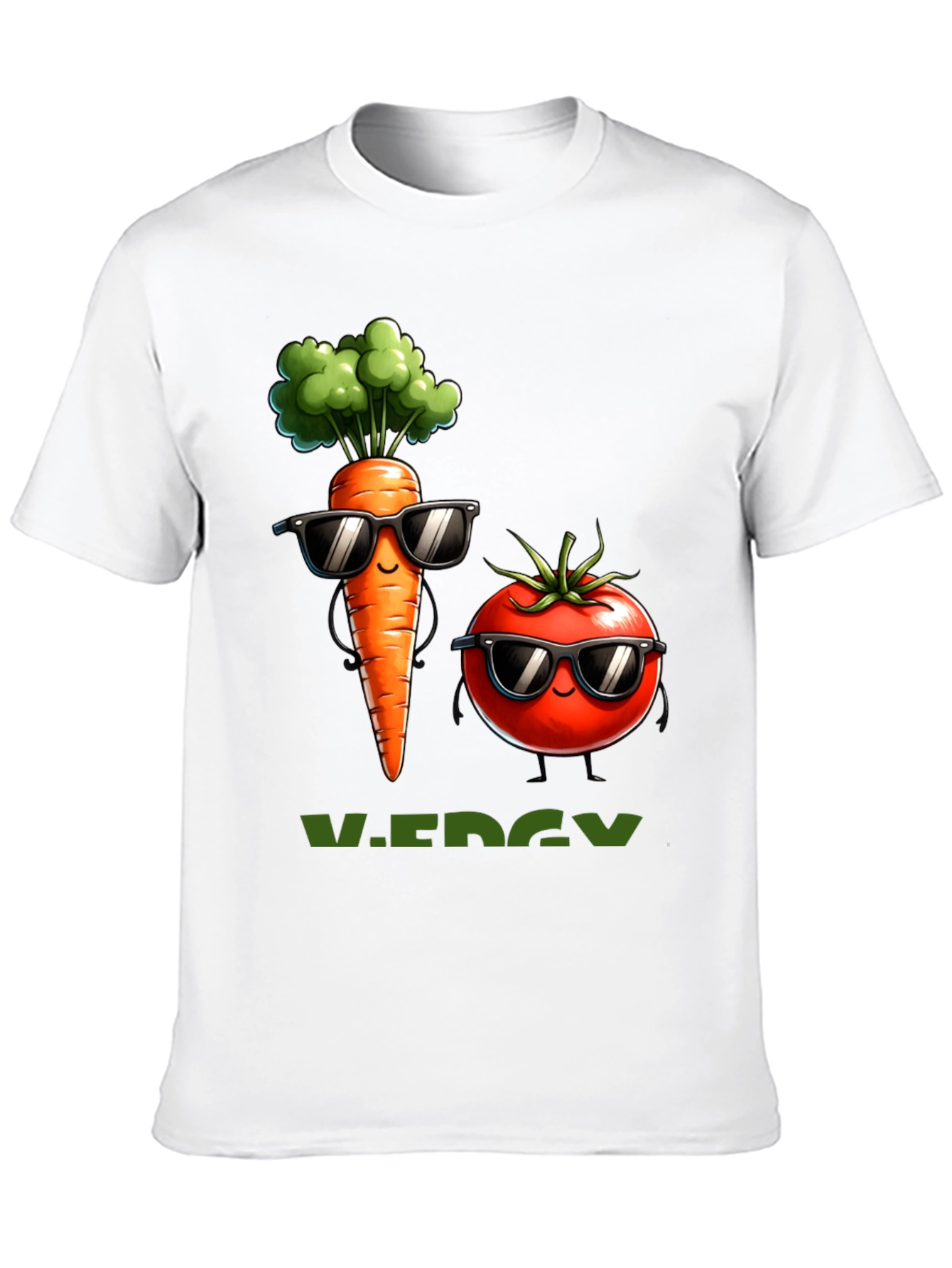 Cool Veggie T-Shirt: Carrot & Tomato Style
