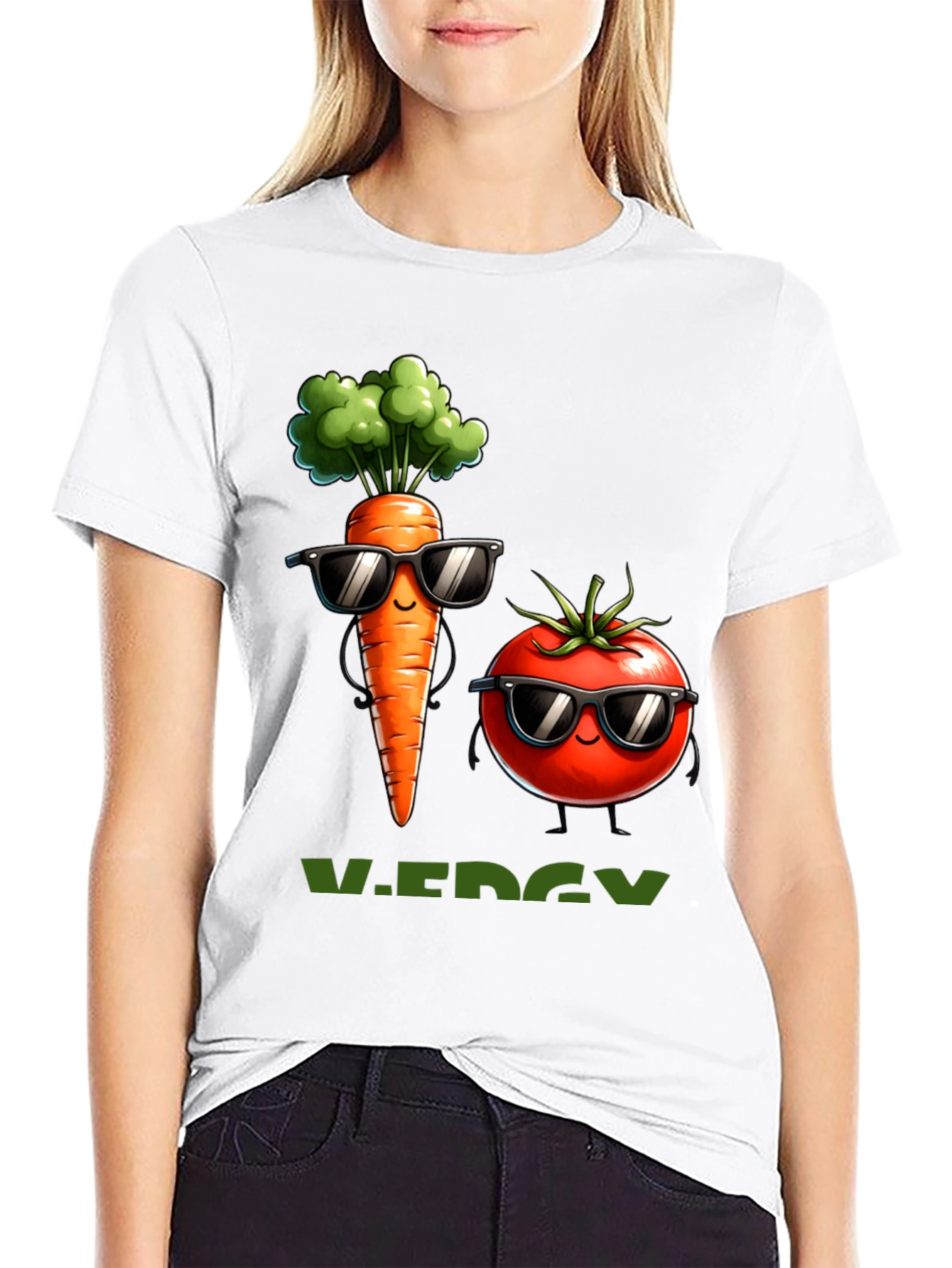 Cool Veggie T-Shirt: Carrot & Tomato Style