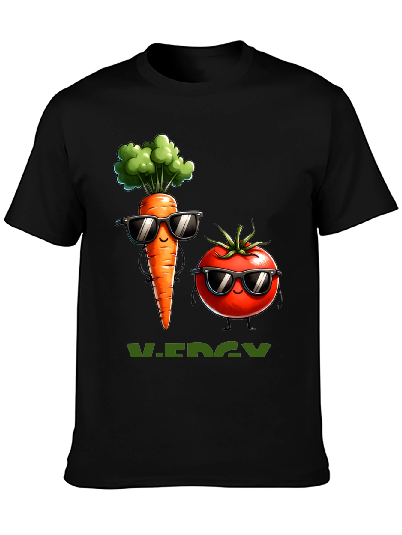 Cool Veggie T-Shirt: Carrot & Tomato Style