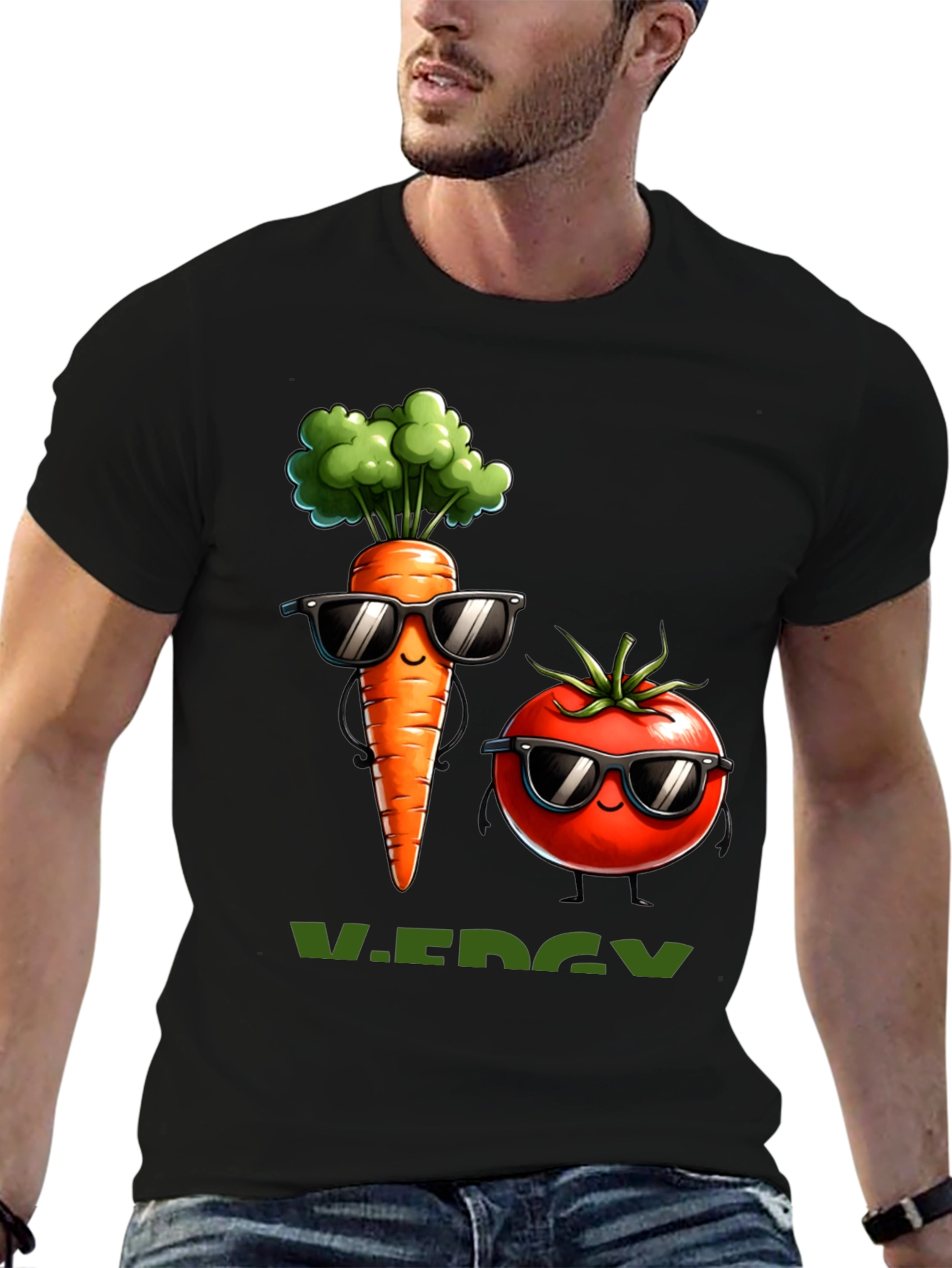 Cool Veggie T-Shirt: Carrot & Tomato Style